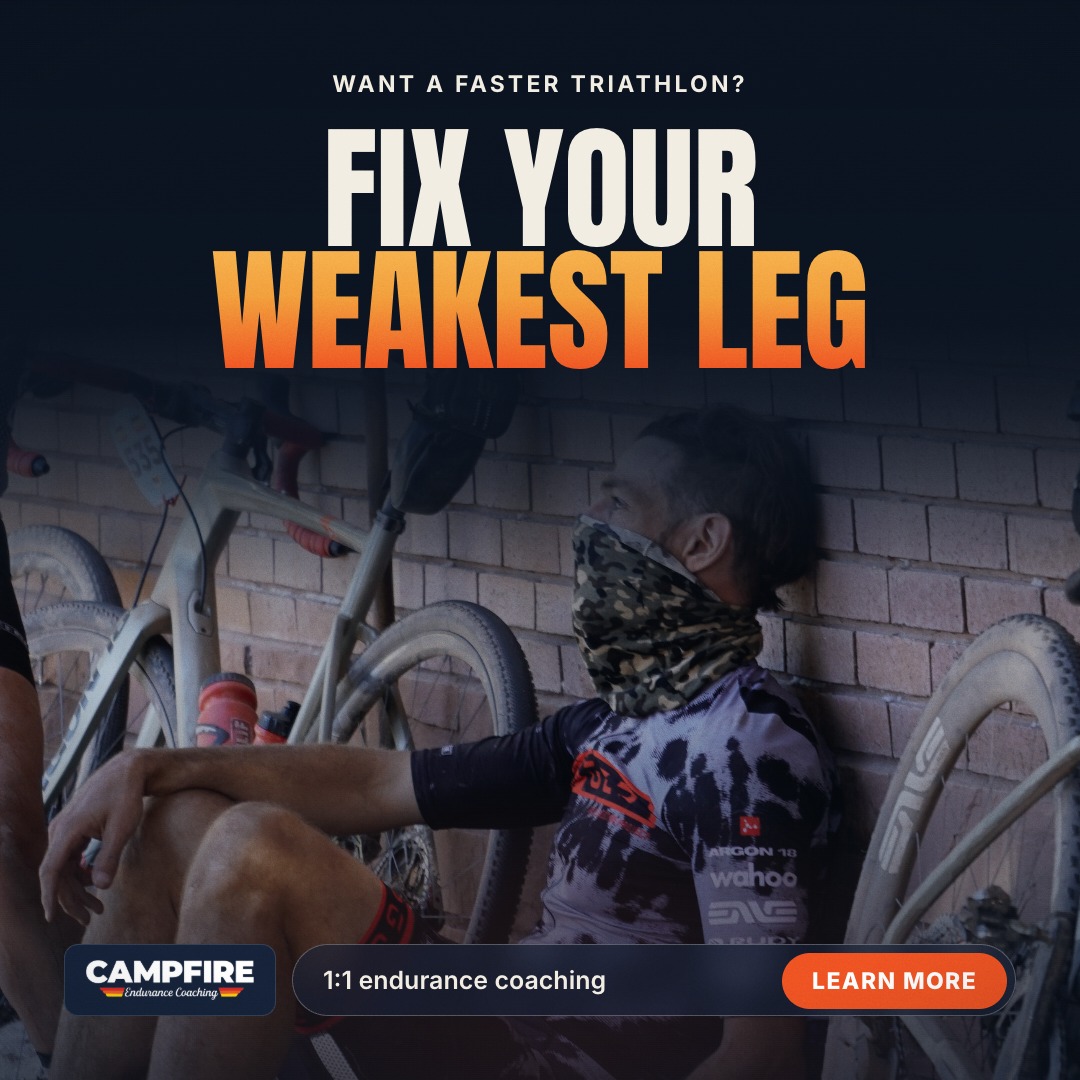 Campfire Endurance Coaching Facebook ad: Fix 1 Thing. Watch 3 Legs Move.