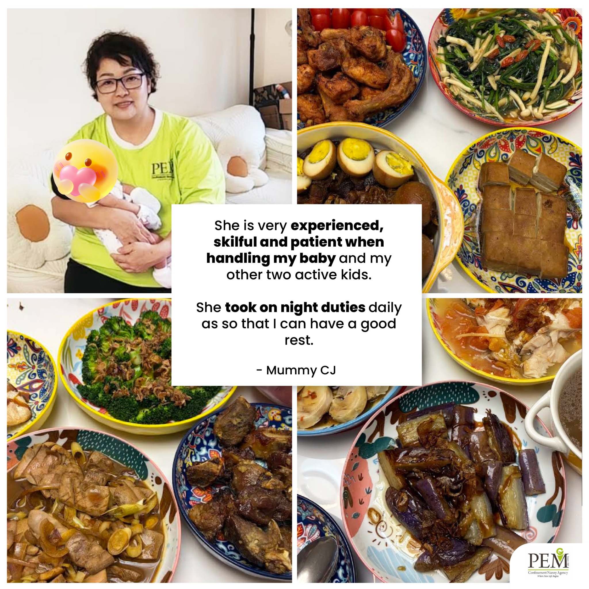 PEM Confinement Nanny Agency Facebook ad