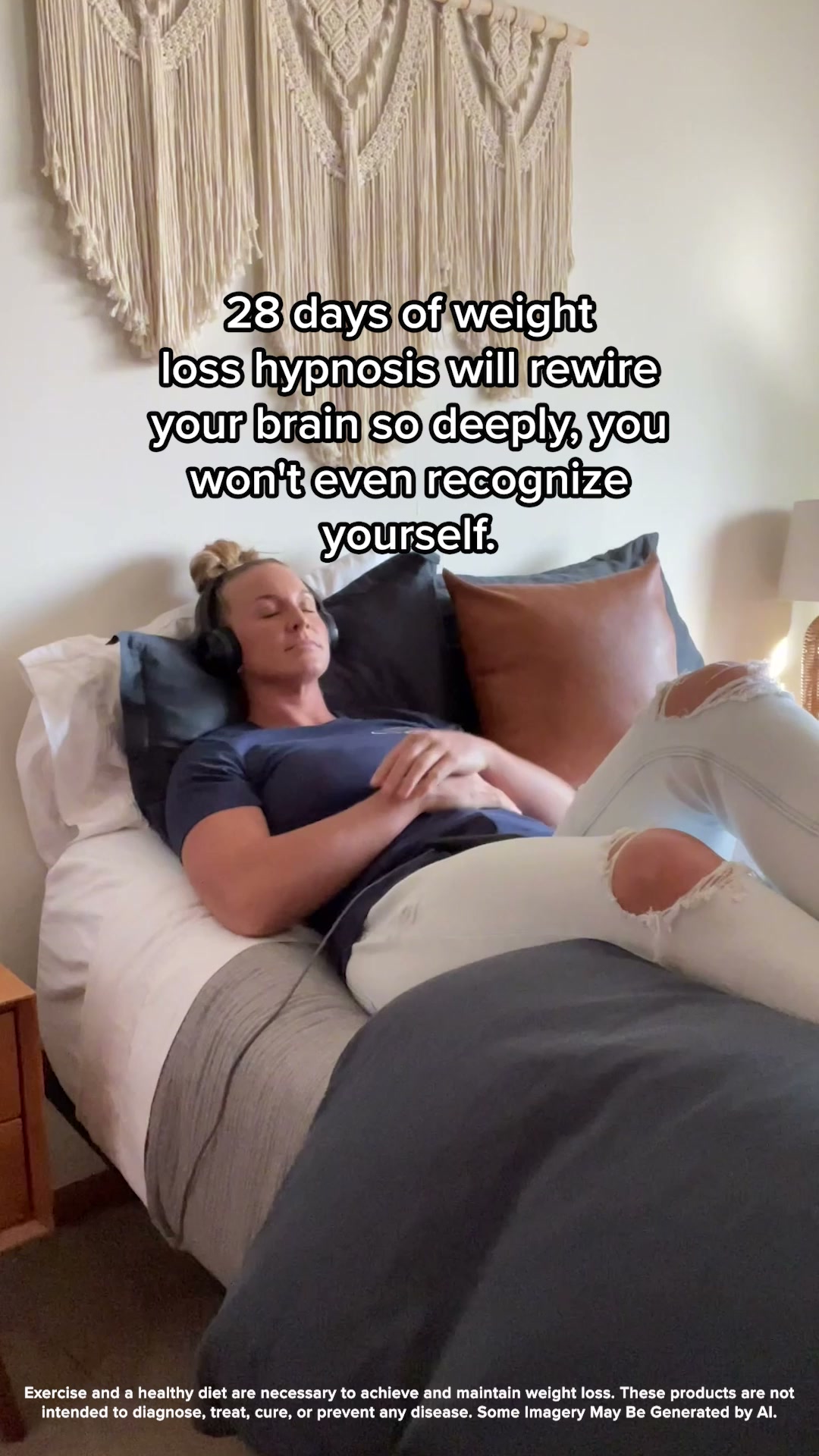 Hypnozio: power of hypnotherapy Facebook ad: Overcome Weight Challenges