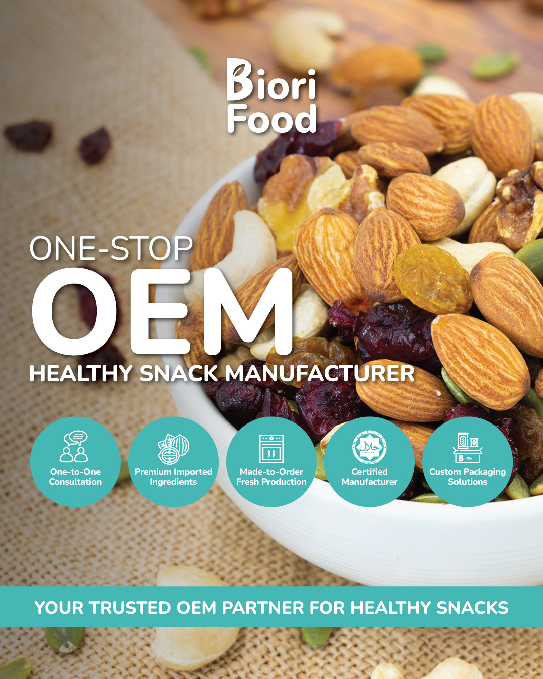 Biori Food Facebook ad: Dreaming of building your own healthy snack brand…