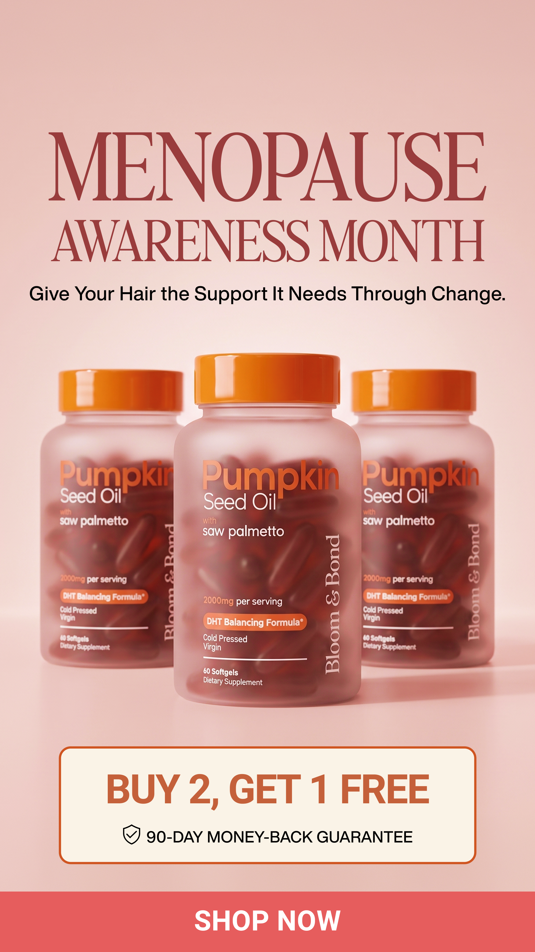 Bloom & Bond Facebook ad: Help Hair Loss Naturally