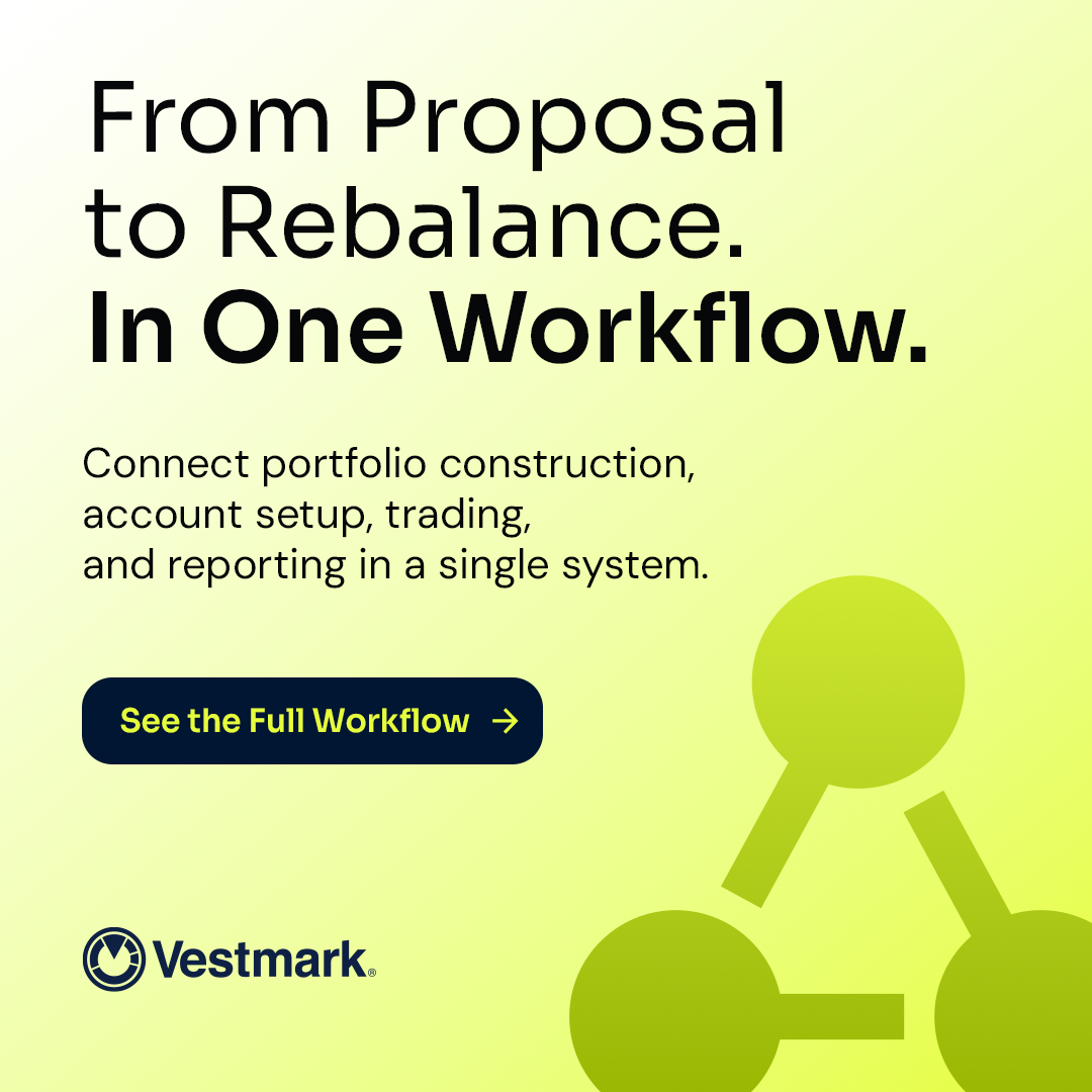 Vestmark Facebook ad: Connect Your Portfolio Workflows