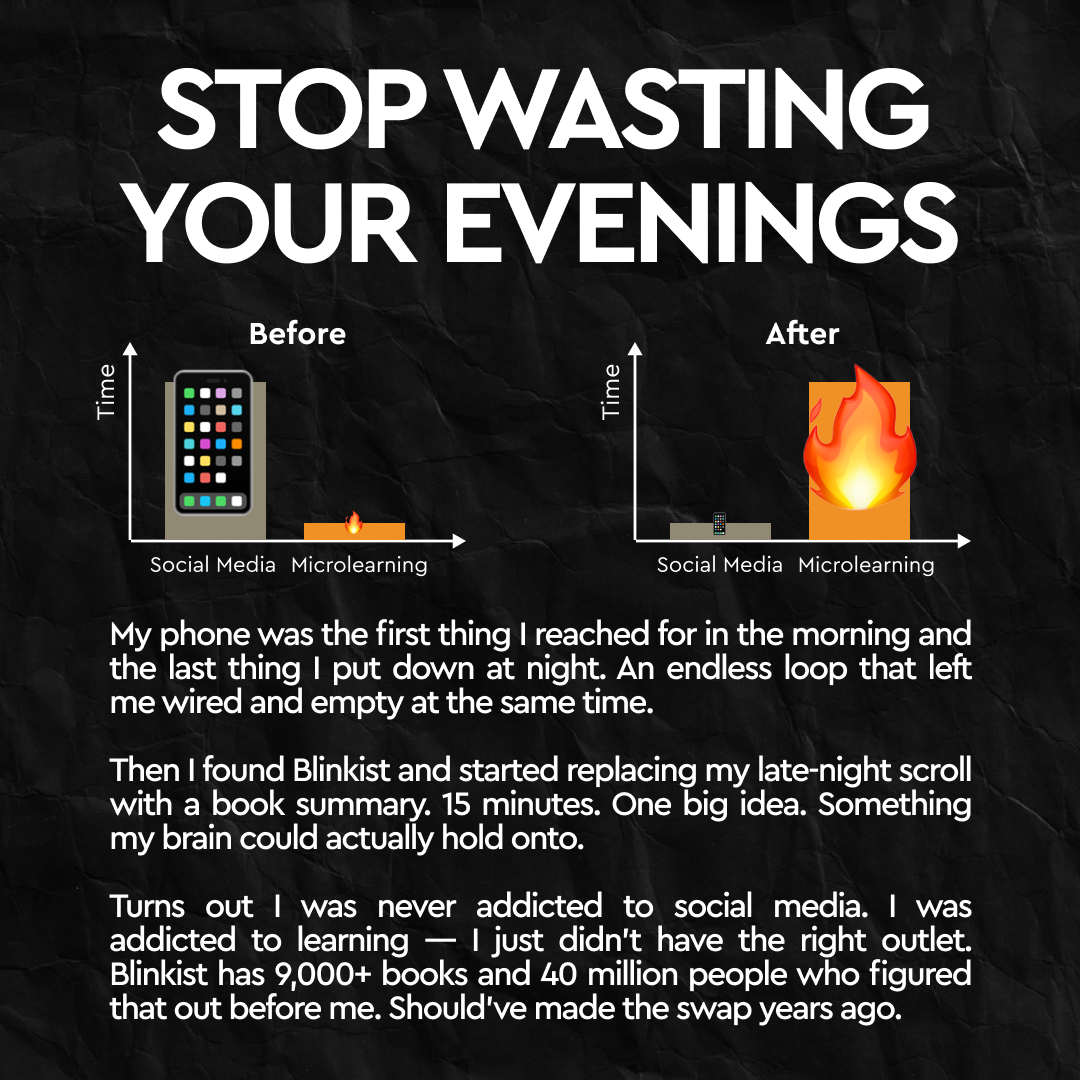 Blinkist Facebook ad