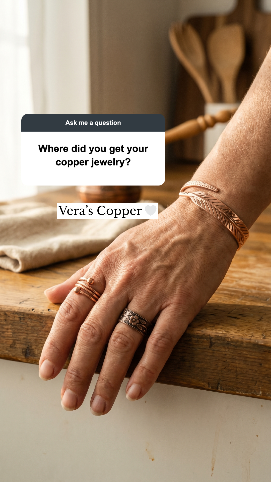 Vera’s Copper Jewelry Facebook ad