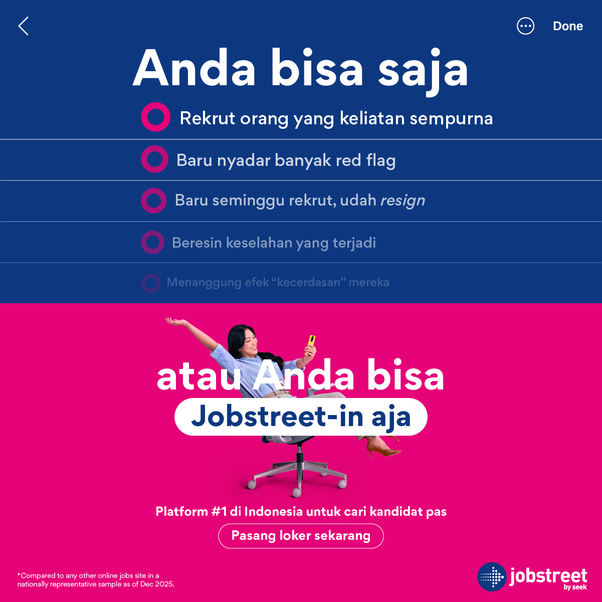 Jobstreet Indonesia Facebook ad