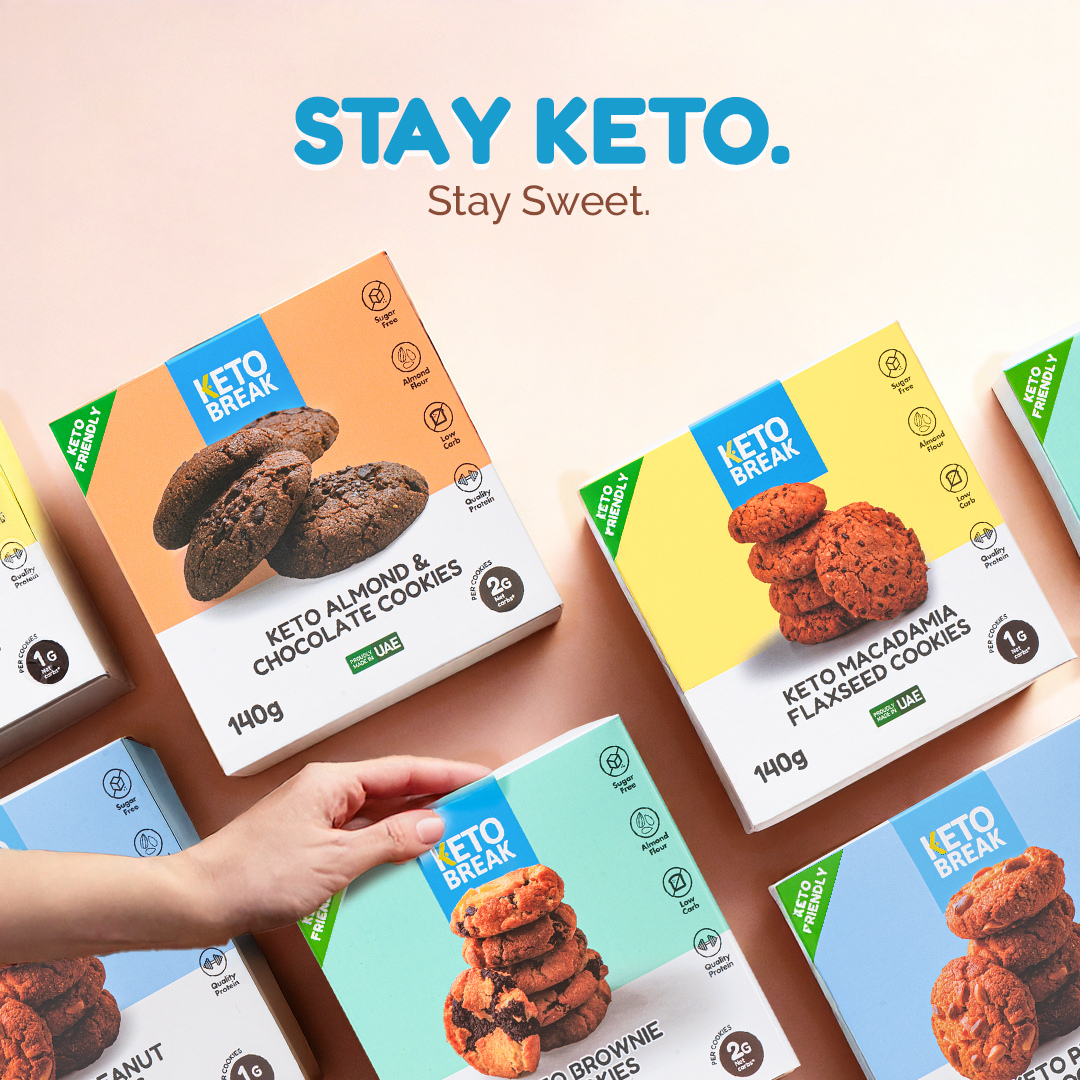 Keto Break Facebook ad: Enjoy low-carb, protein-packed, sugar-free snacks from…