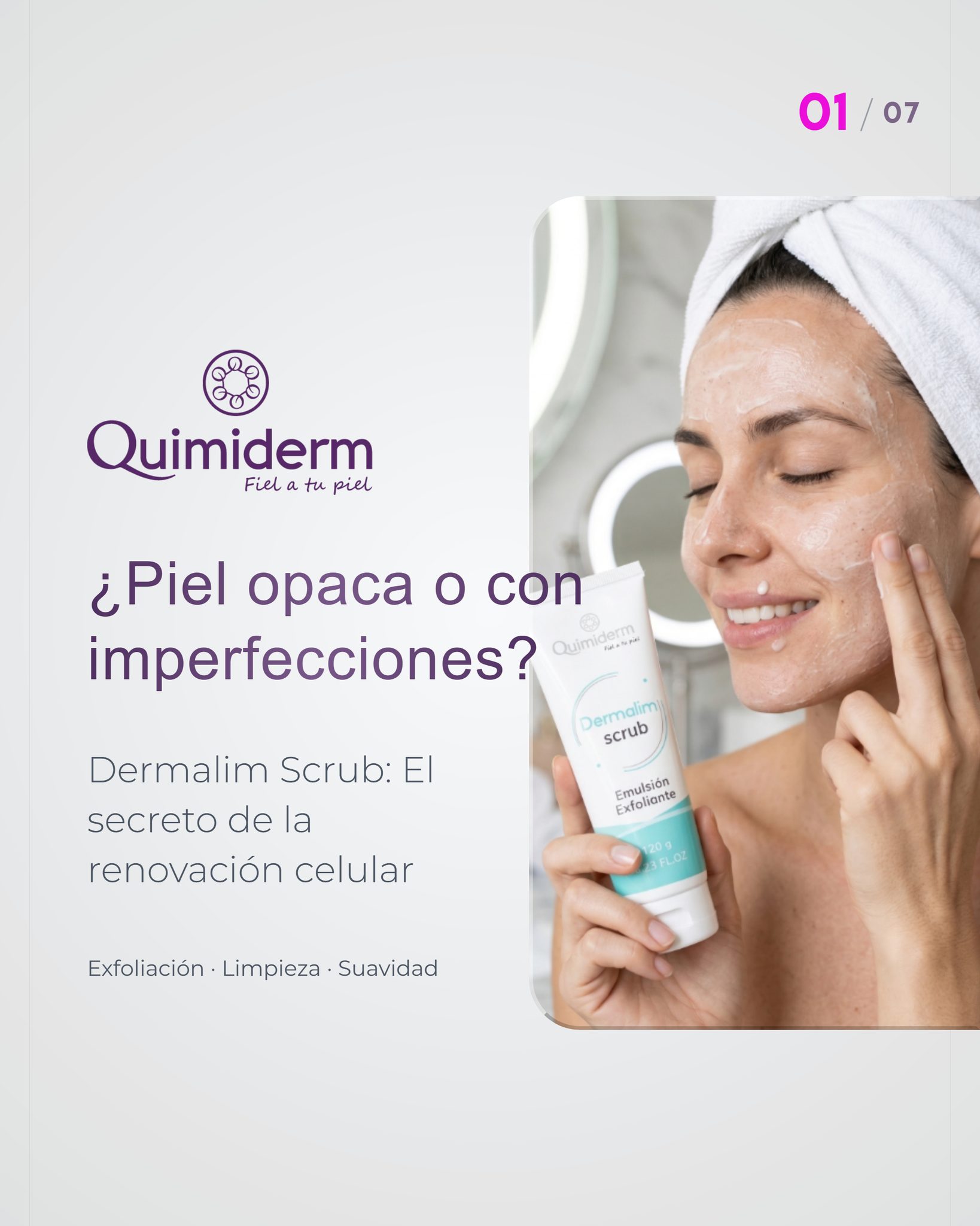 Quimiderm - Productos para el cuidado de tu piel Facebook ad: ¿Sientes que tu piel está en pausa?