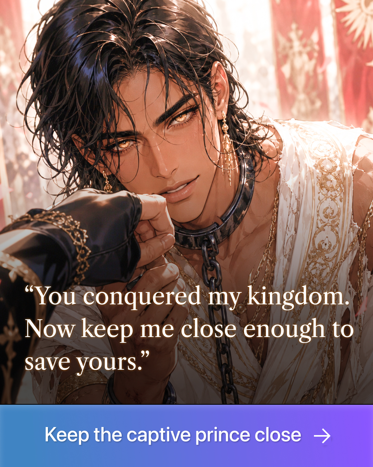 Hazy - Interactive Romance Facebook ad: Who really holds the chain?