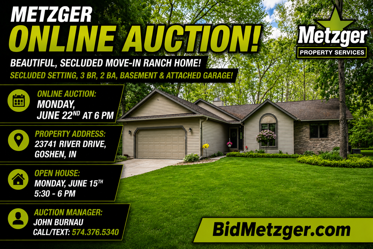 Metzger Auction Facebook ad