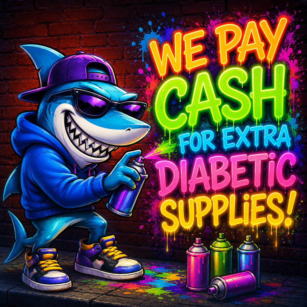 Neighbor Diabetic Buyer Facebook ad: Sell Your Extra Diabetic Supplies
