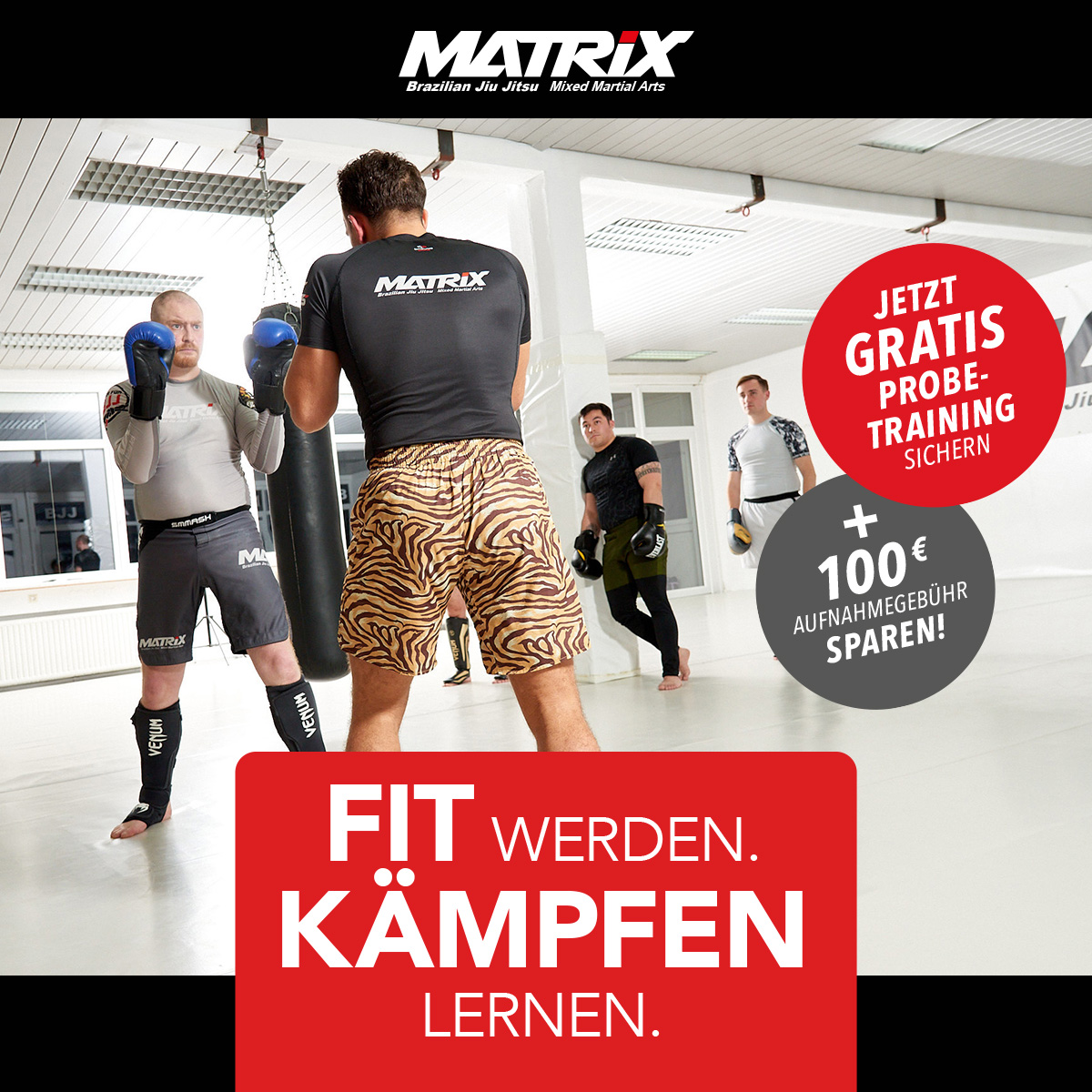 Matrix Jiu Jitsu Facebook ad: Gratis Probetraining!