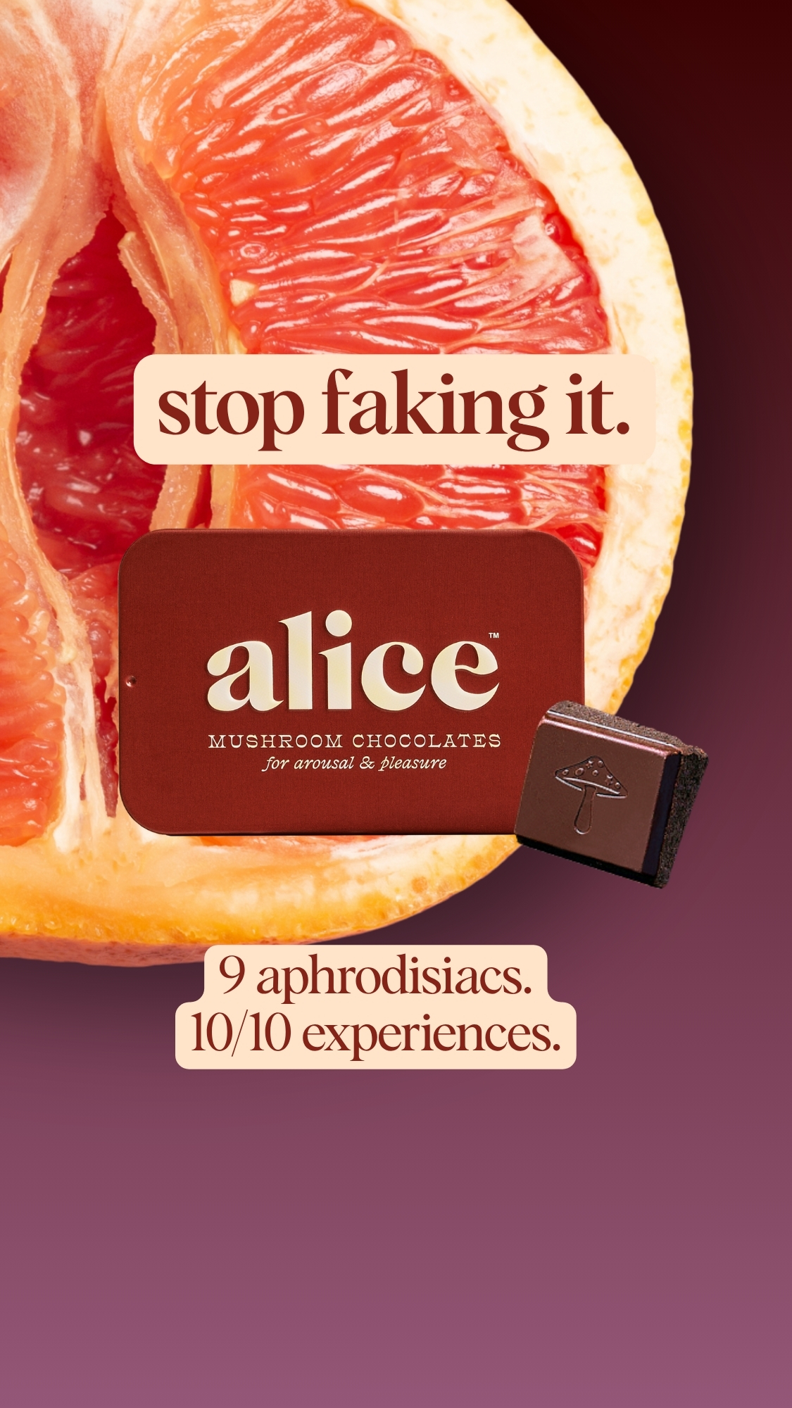 Alice Mushrooms Facebook ad