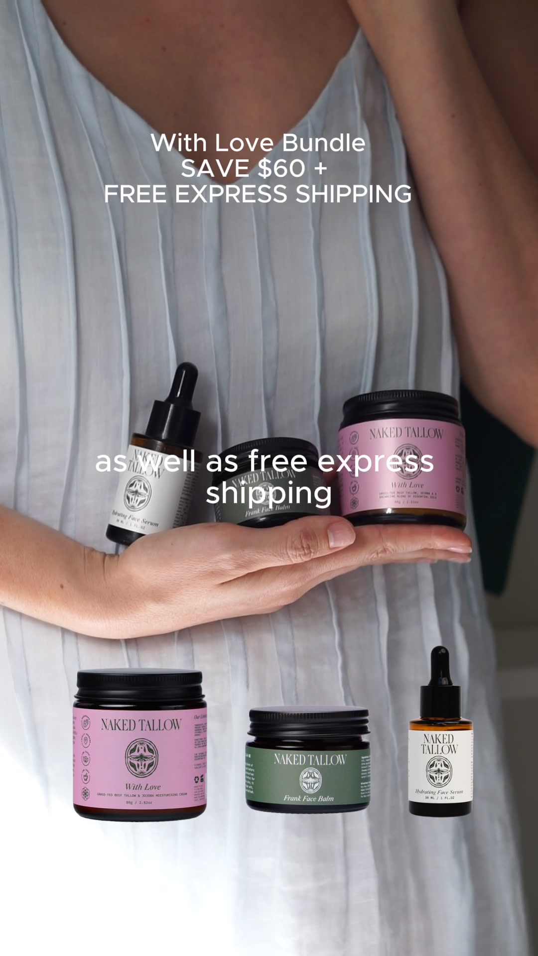 Naked Tallow Facebook ad: FREE $60 Hydrating Face Serum is back!
