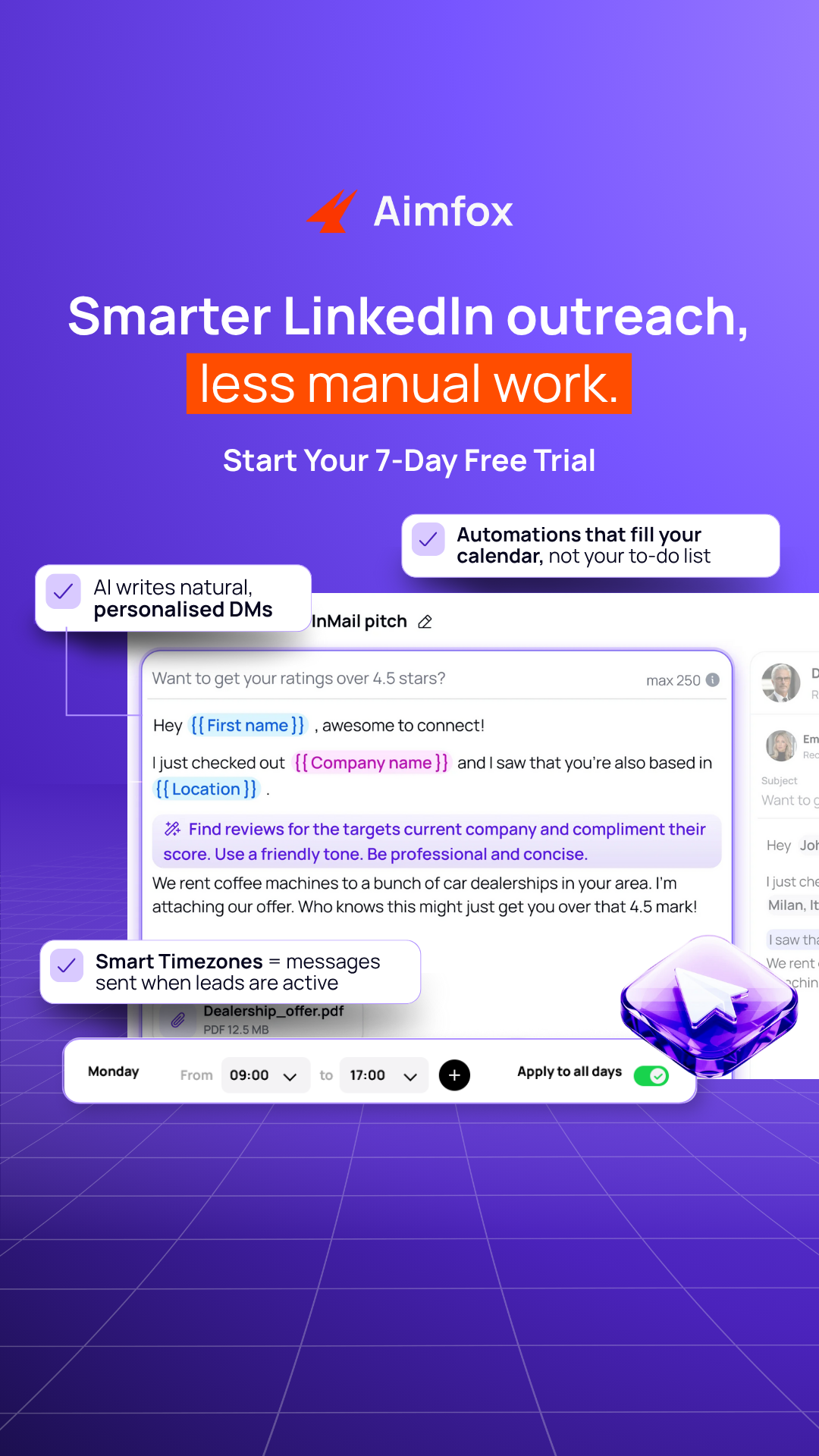 Aimfox Facebook ad