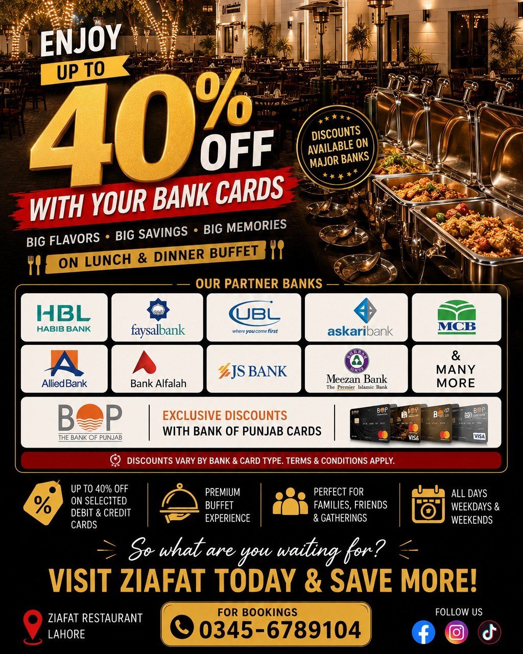 Ziafat Facebook ad: BIG SAVINGS. BIG FLAVORS.