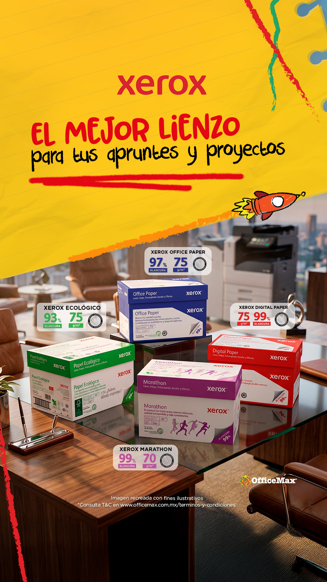 OfficeMax México Facebook ad from Aug 4, 2026