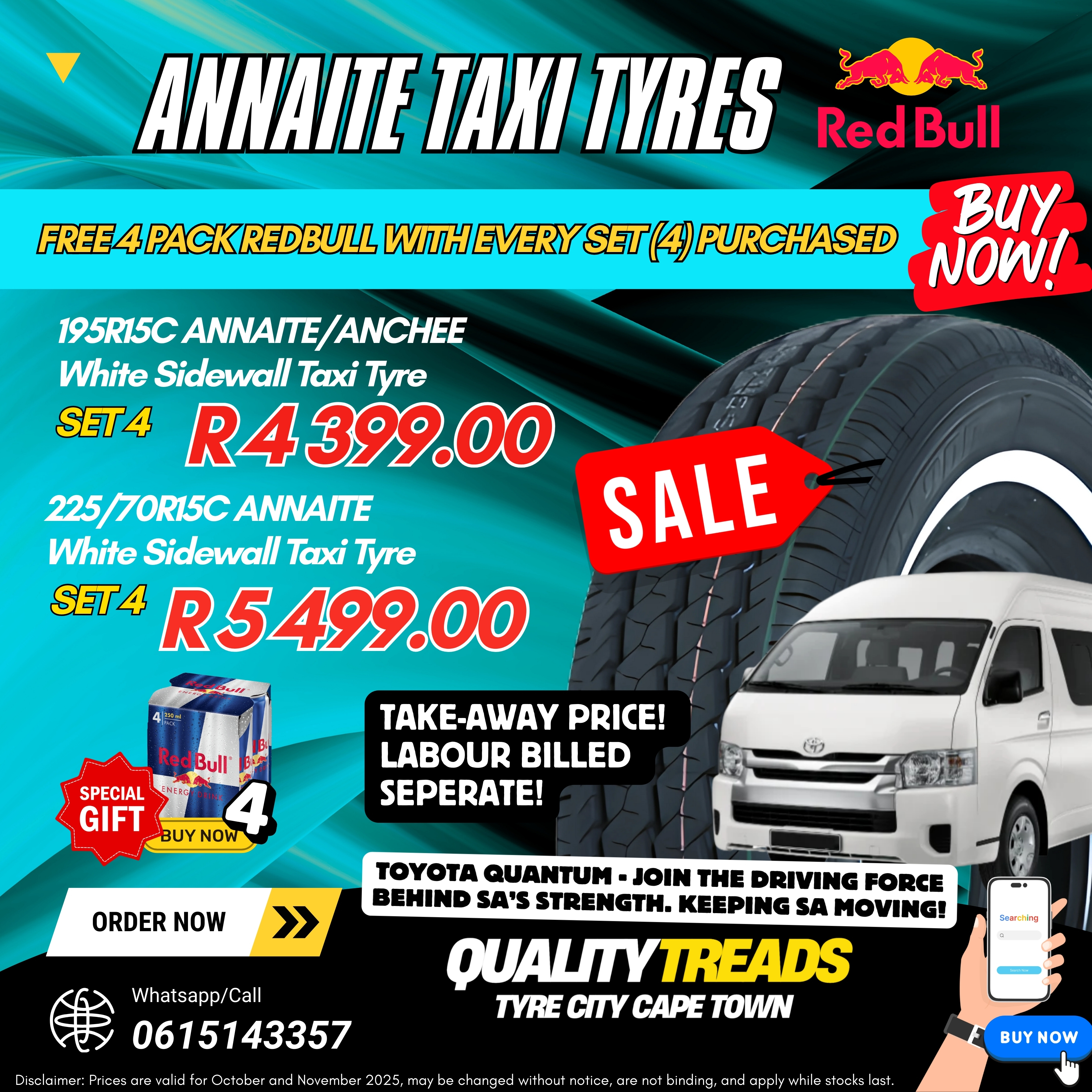Quality Treads Truck & Passenger Tyres Facebook ad: TAXI DRIVERS & OWNERS, THIS ONE’S FOR YOU!