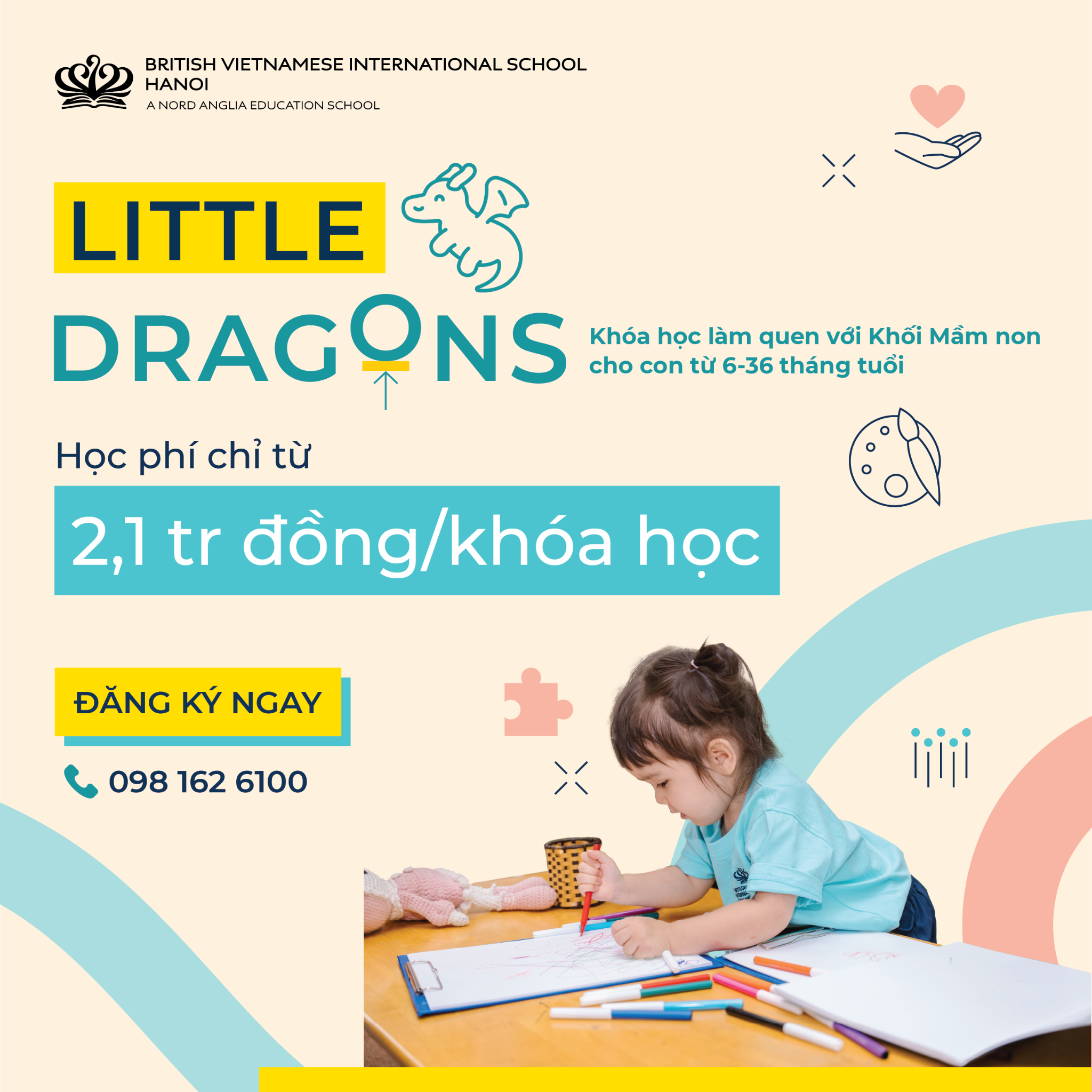 British Vietnamese International School Hanoi - BVIS Hanoi Facebook ad: Đăng ký Little Dragons