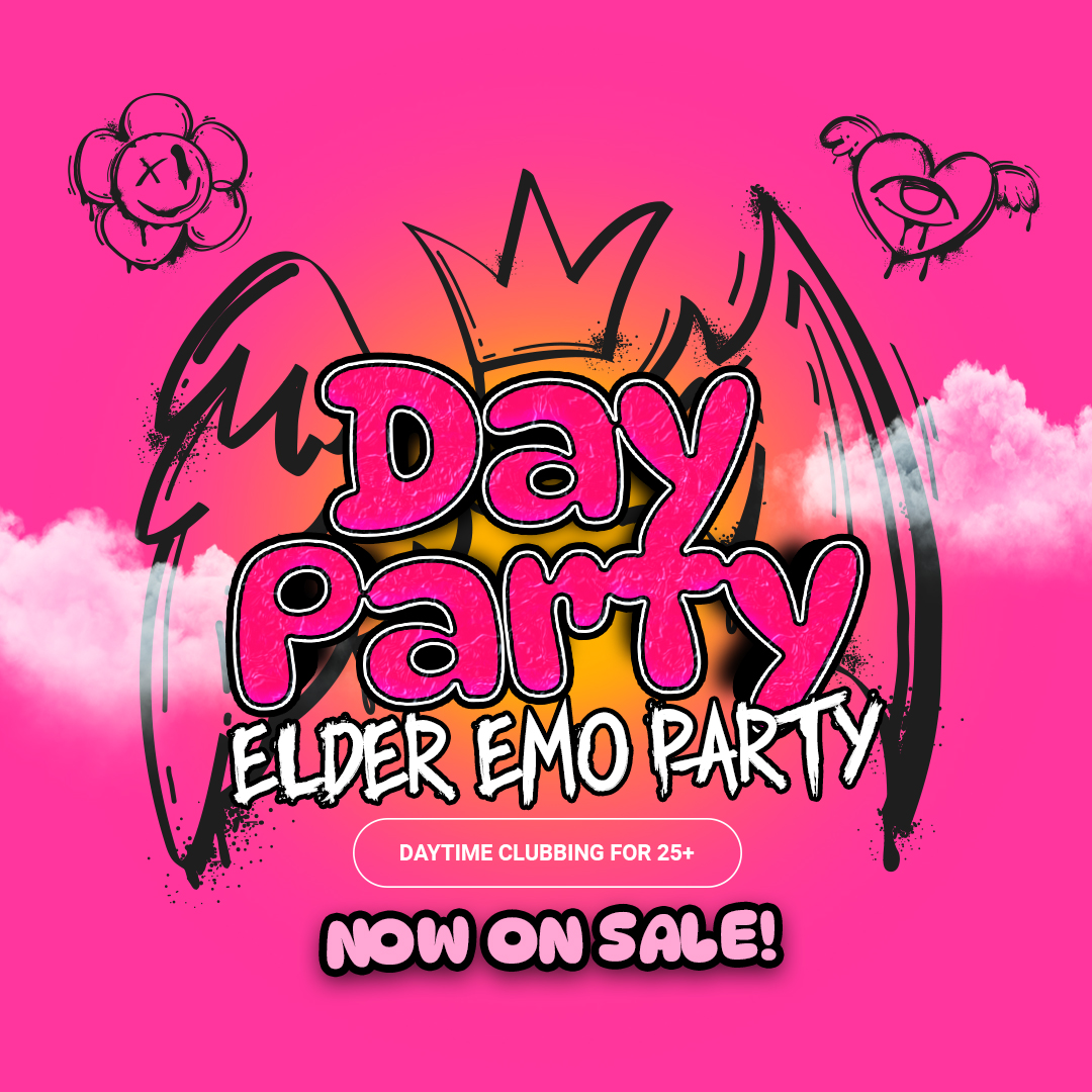 Day Party Facebook ad: EMO'S NOT DEAD