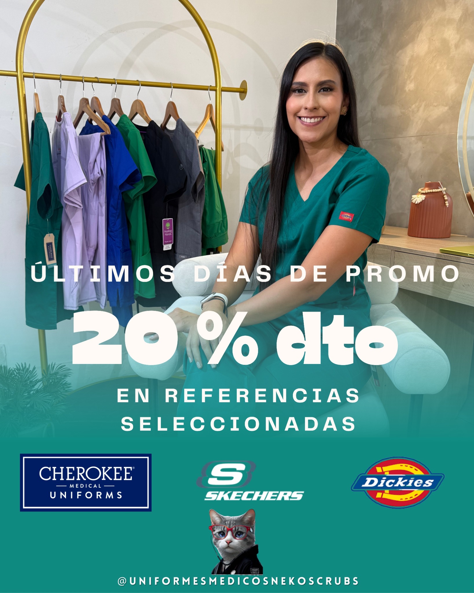 Uniformes médicos Nekoscrubs Facebook ad