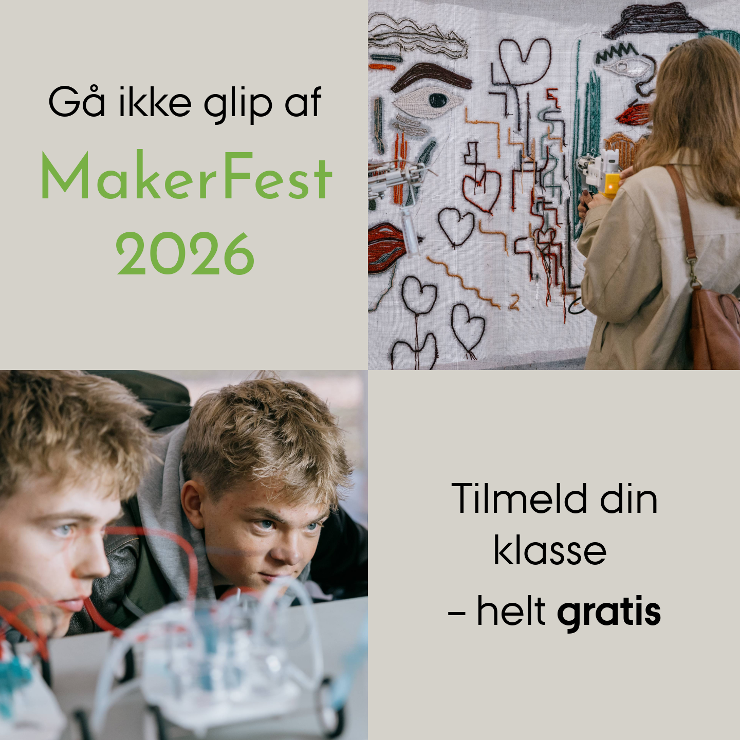 AU Herning Facebook ad: Tag dine elever med til MakerFest 2026