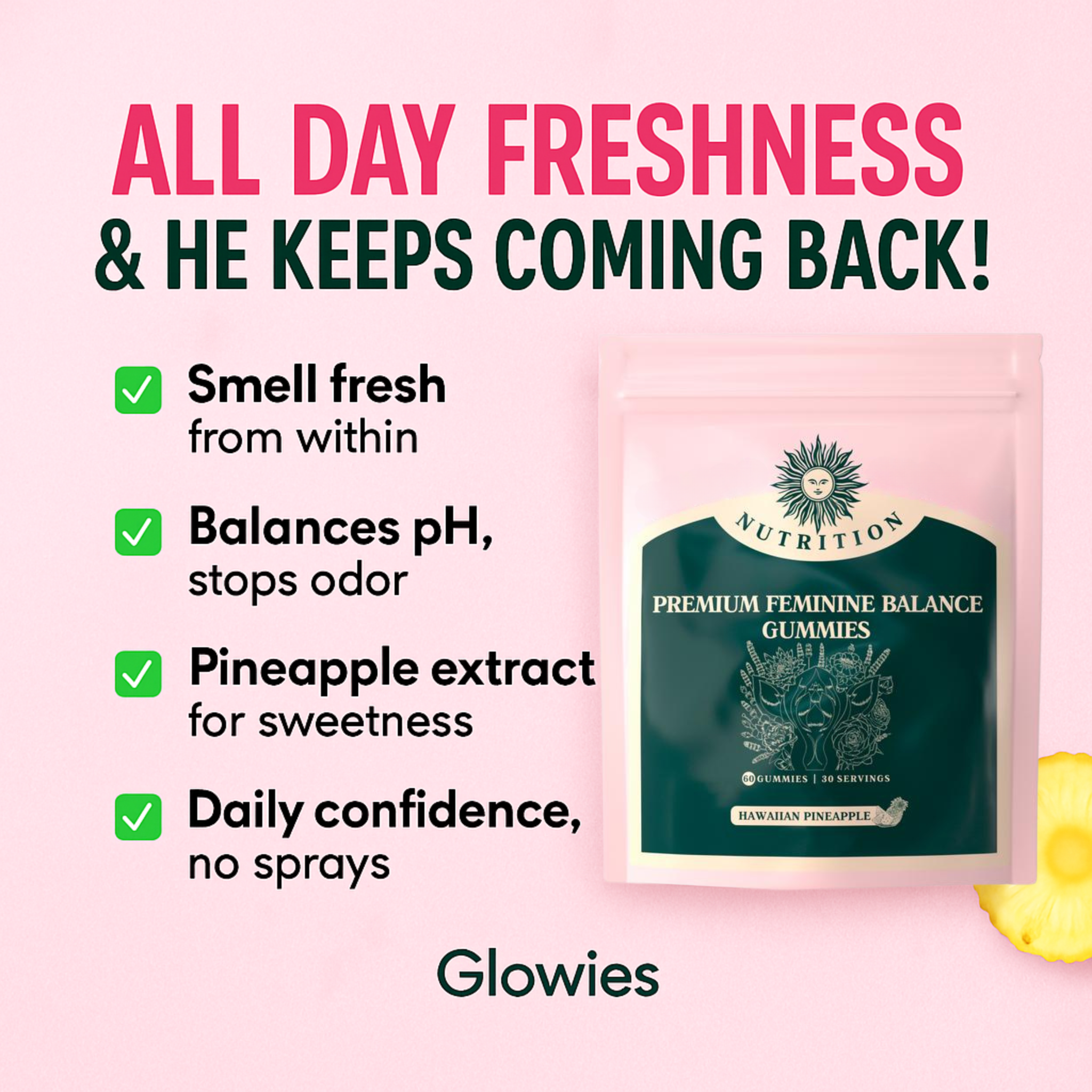 Glowies Facebook ad