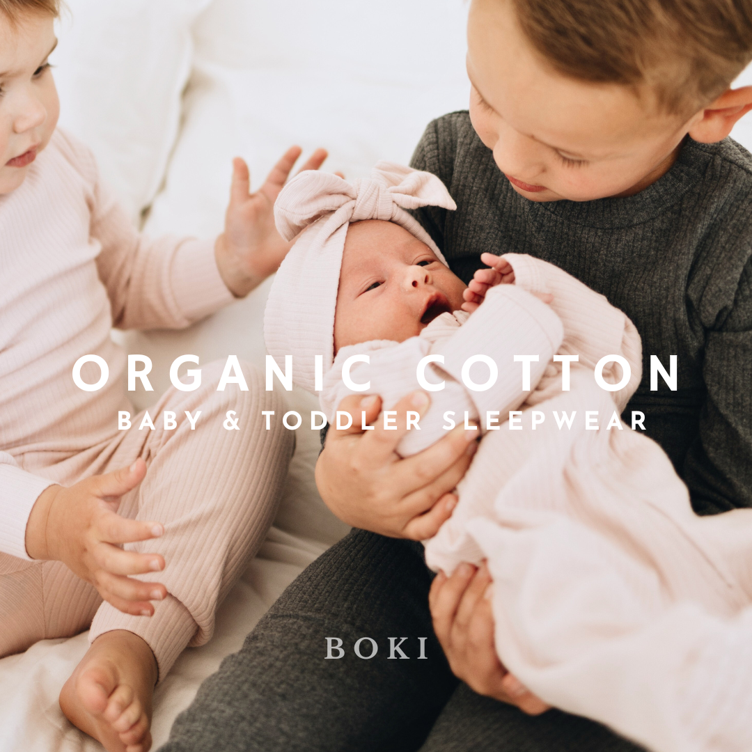 BOKI Baby Facebook ad: Organic Cotton Baby Essentials