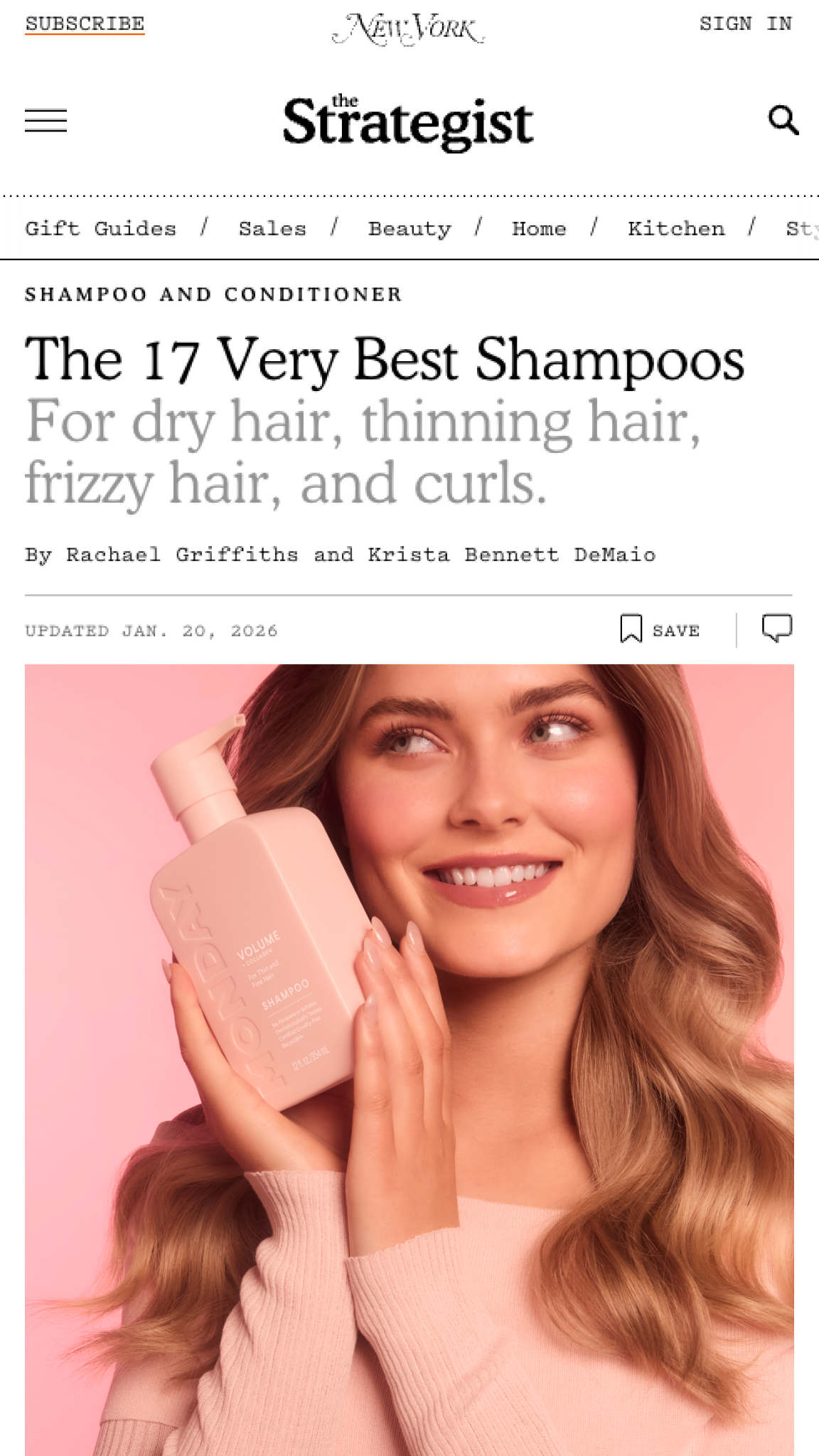 MONDAY Haircare Facebook ad