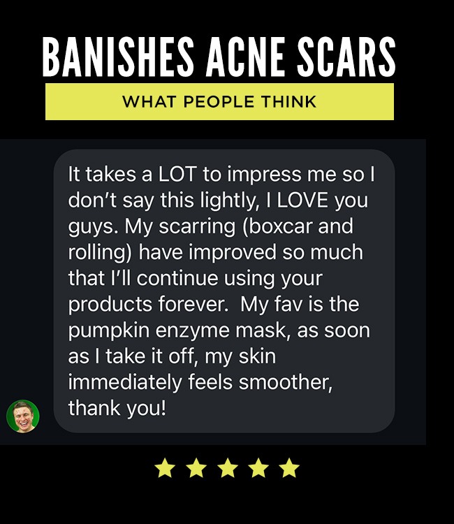 Banish Acne Scars Facebook ad
