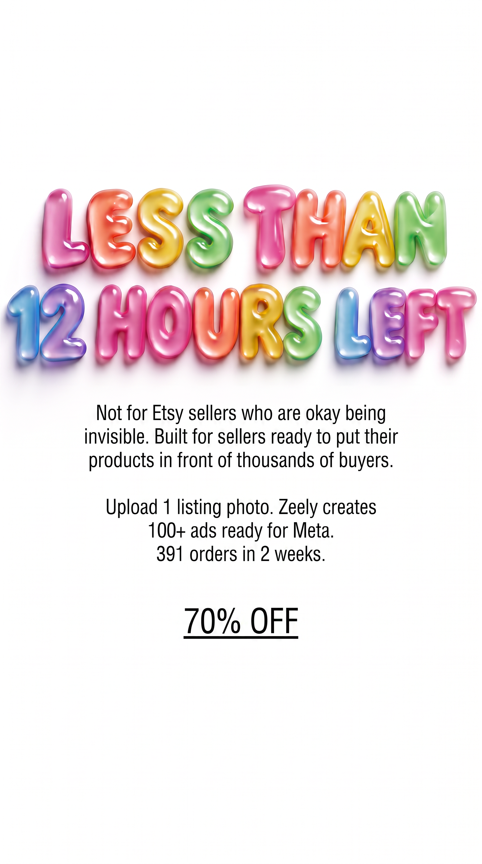 Zeely: AI Ads Studio Facebook ad: Create top-selling ads with AI. Unlock 70% off