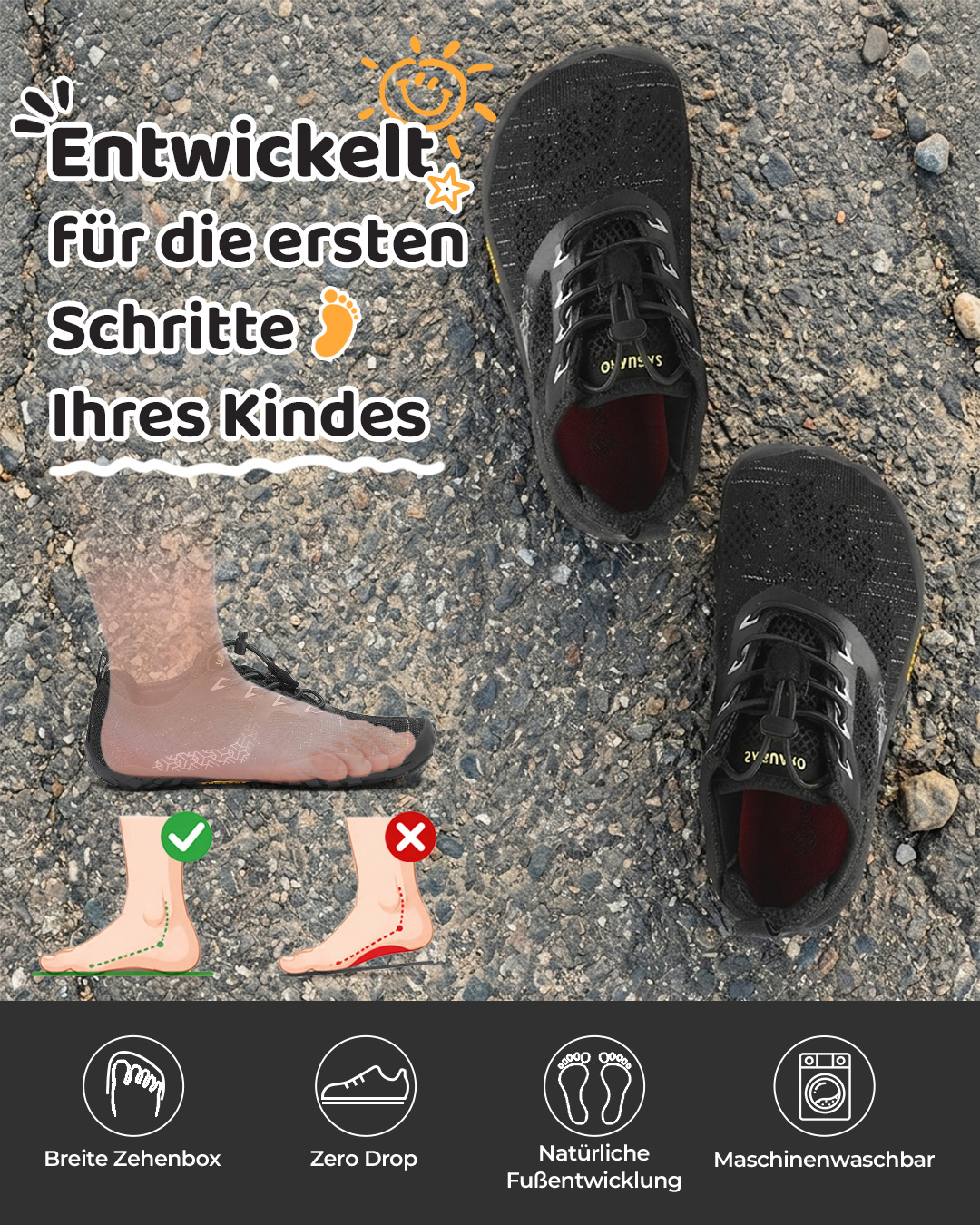Saguaro De Facebook ad: Der Superheldenschuh für Kinder.