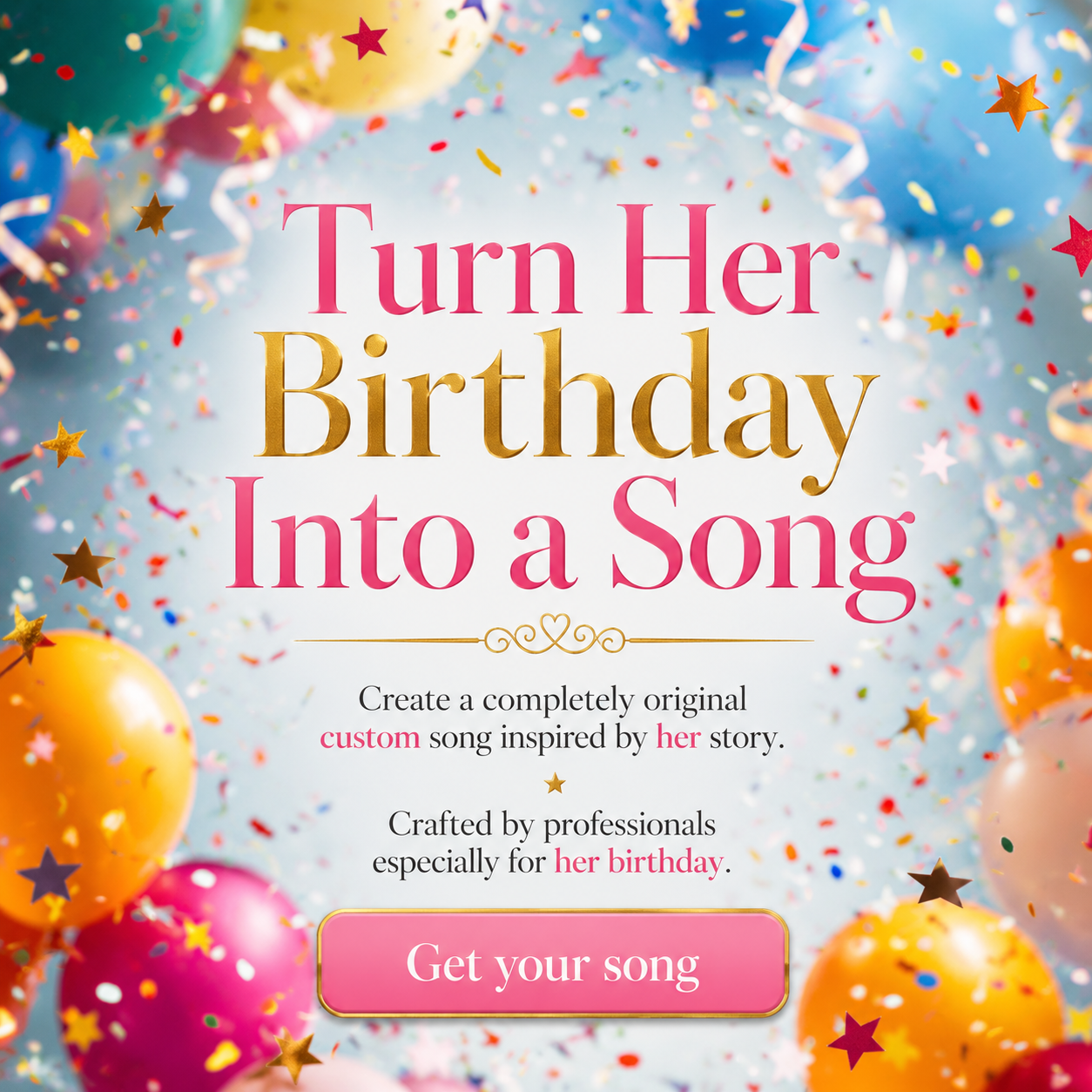 Custom Song Gift Facebook ad