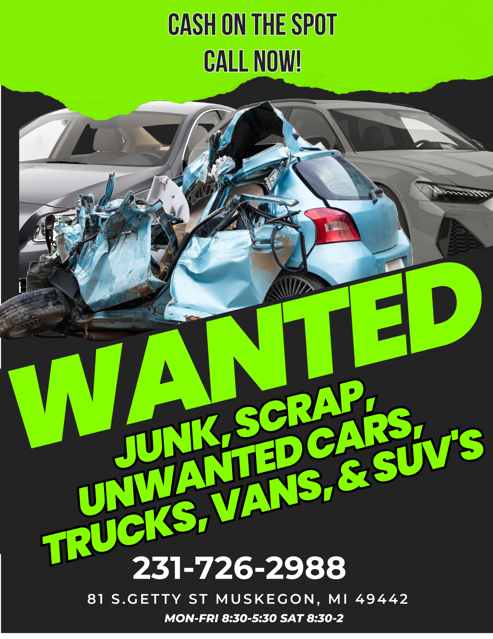 Sprague's Auto Parts Inc Facebook ad: We pay cash on the spot for cars…