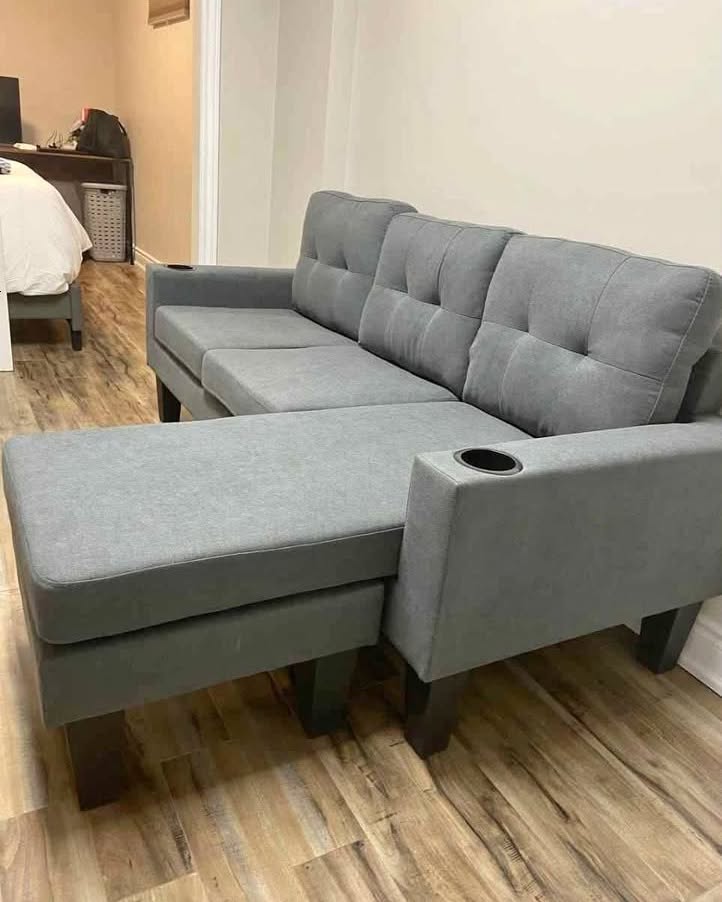 Mark Kim Facebook ad: Never used L shape 3 seater sofa available in just $299