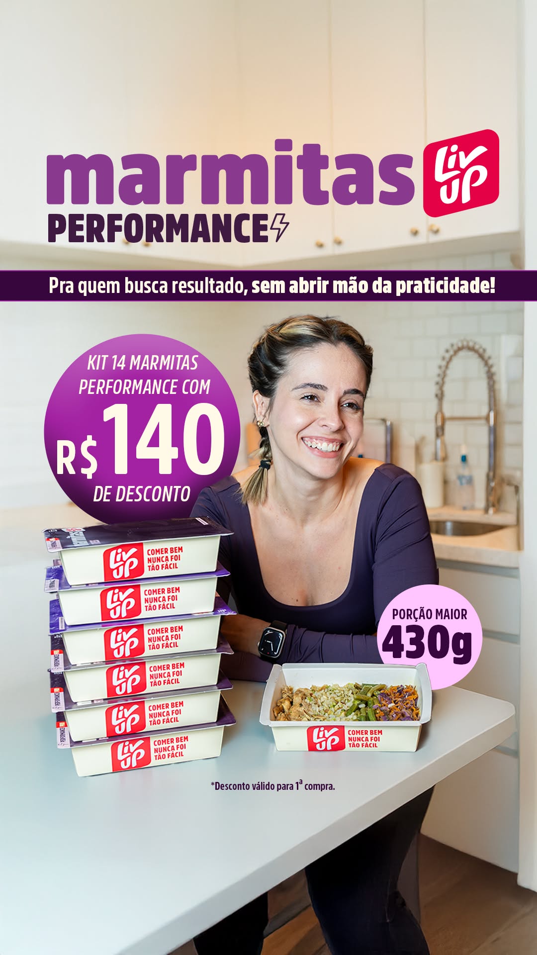 Liv Up Facebook ad: 34% Off + 10% de cashback