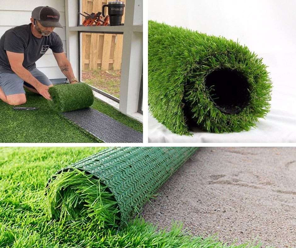 House Mambo Facebook ad: Artificial Turf Grass A green lawn all year!