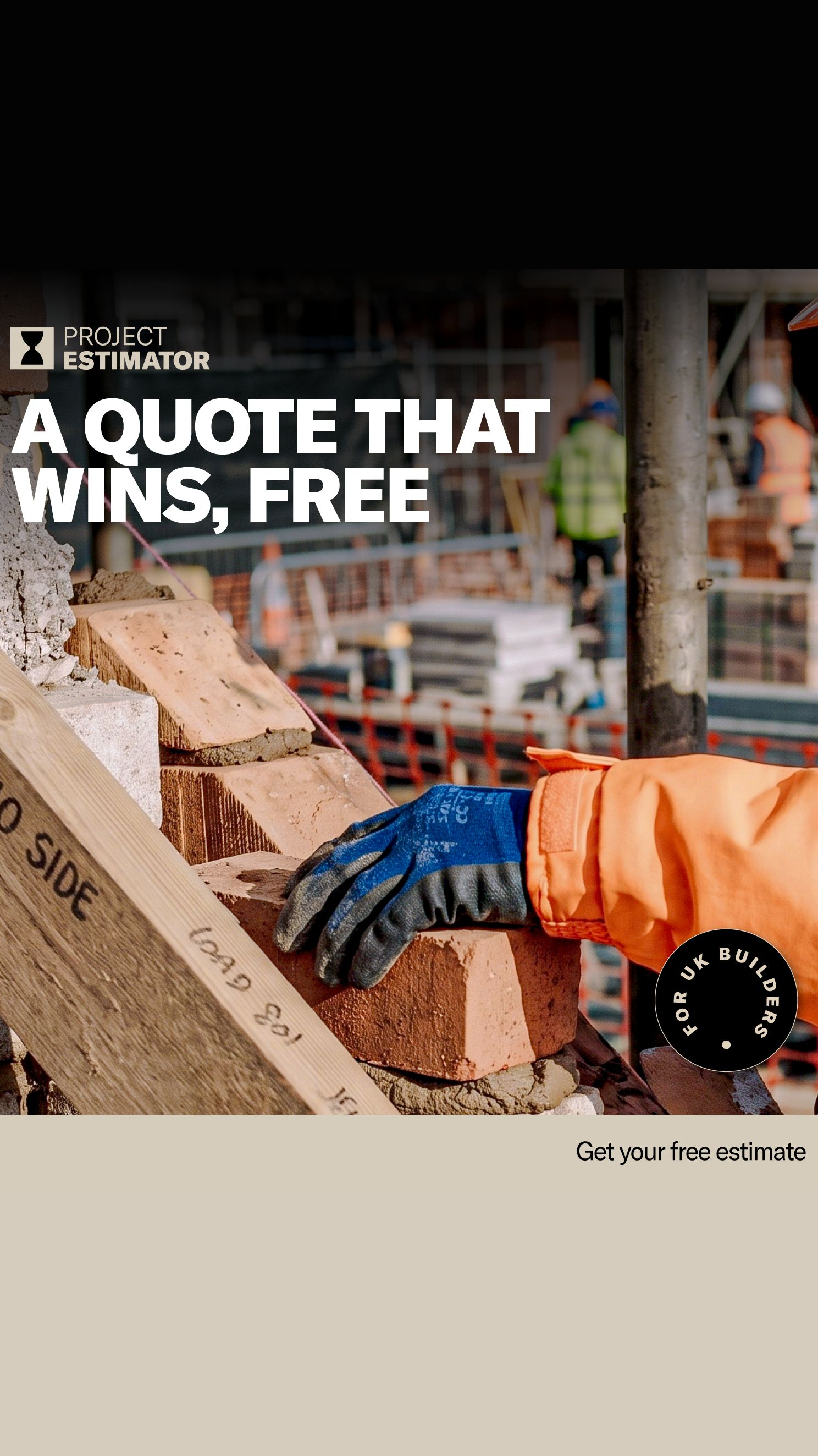 Project Estimator UK Facebook ad: Win more of what you quote