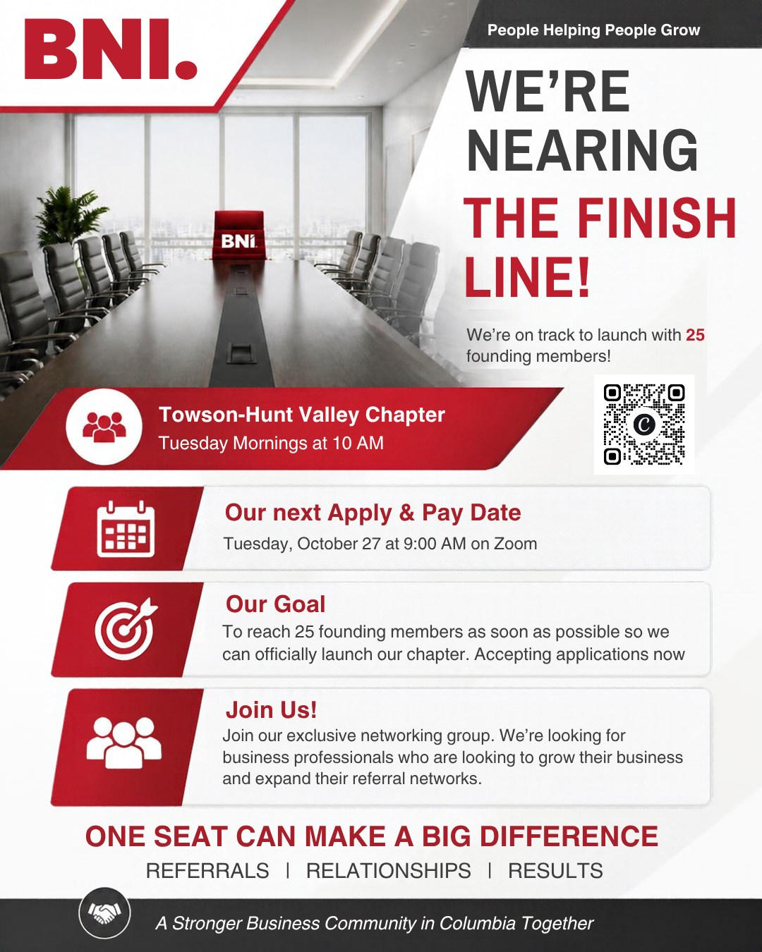 BNI 4 Shore Maryland USA Facebook ad: We are almost there!