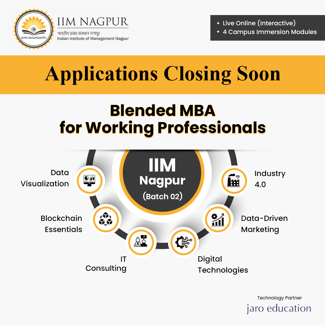 IIM Nagpur - Blended MBA for Working Professionals Facebook ad: Applications Closing Soon | Apply Now