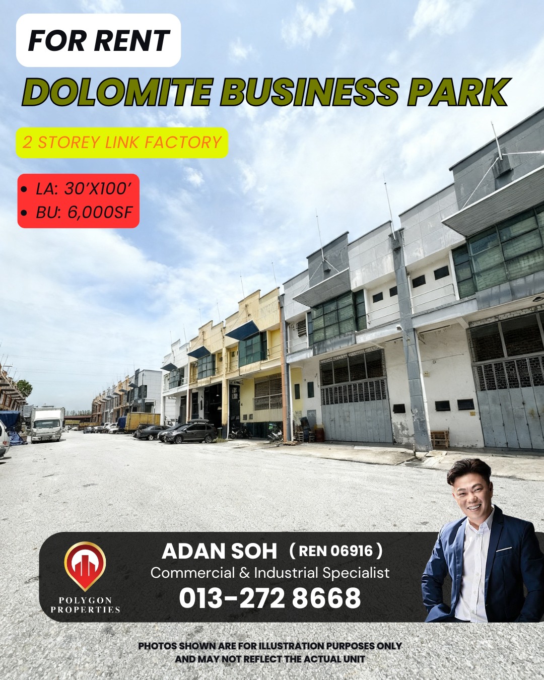 Hot Sale Facebook ad: FOR RENT | Dolomite Business Park