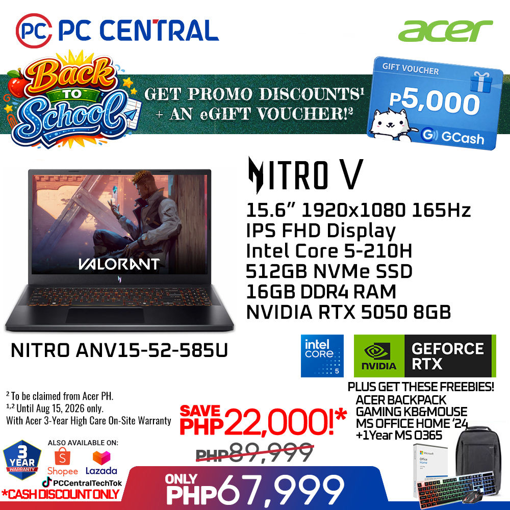 PC Central Facebook ad: ACER BACK TO SCHOOL PROMO!