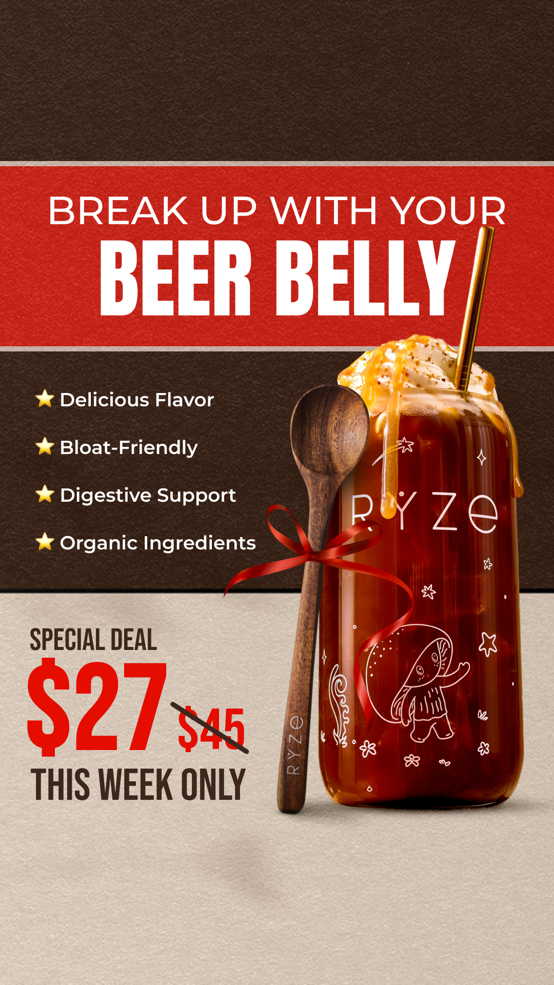 RYZE Superfoods Facebook ad