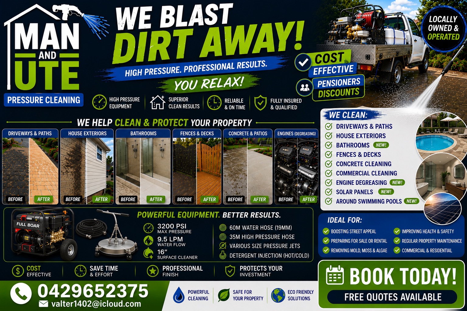 Mr Spotless Pressure Cleaning Facebook ad