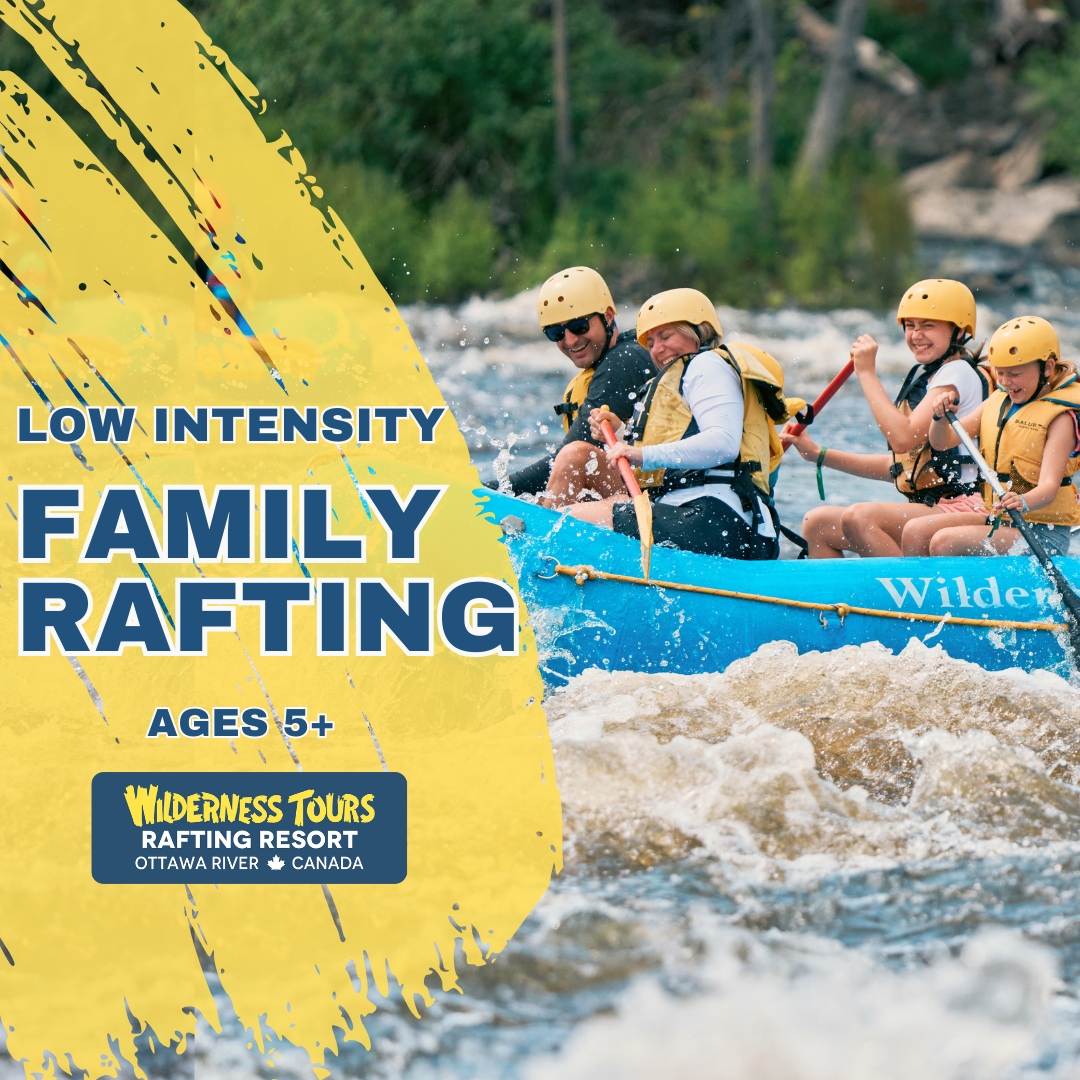 Wilderness Tours Facebook ad: Your family adventure isn't over when the rafting is!