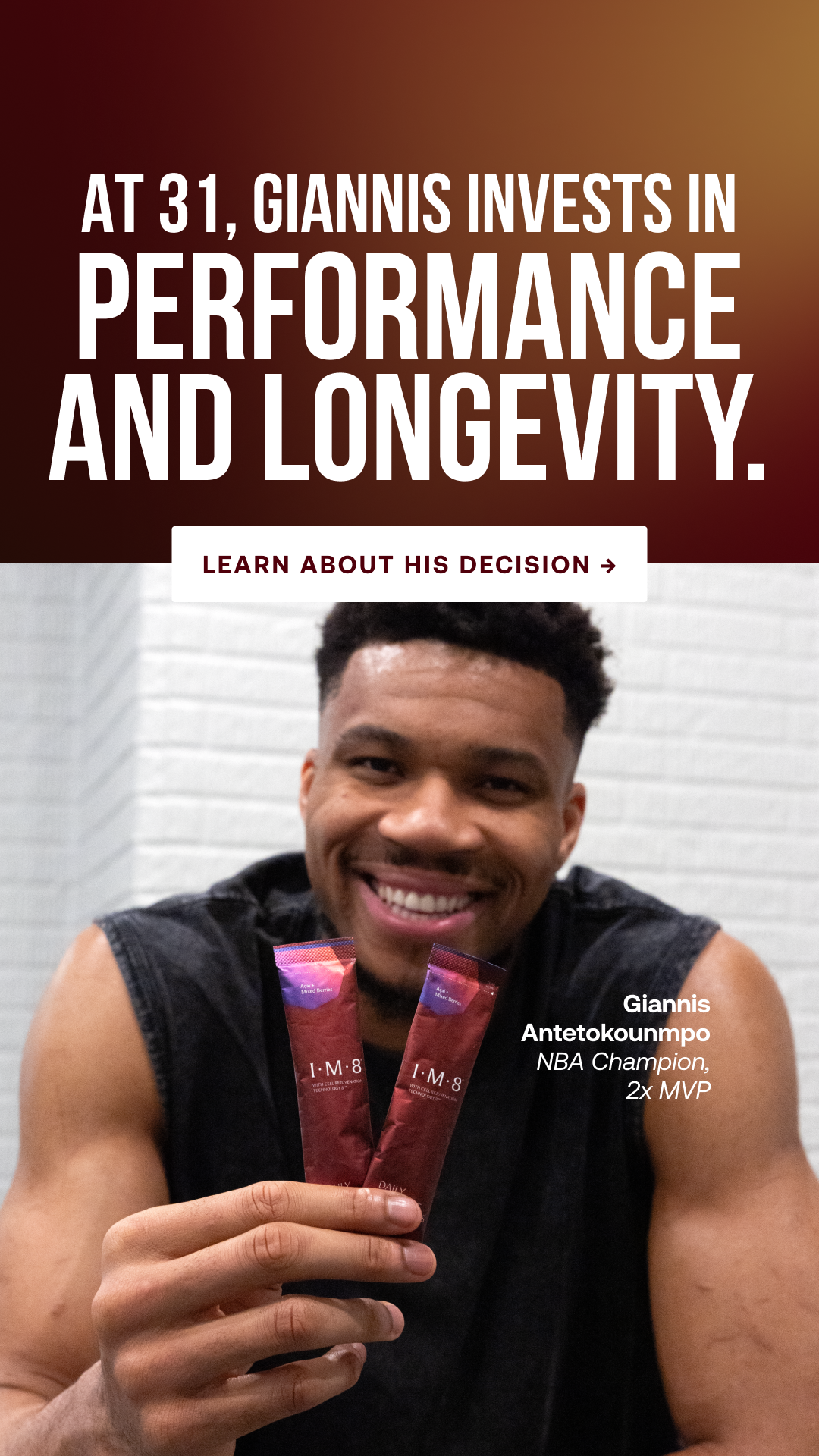 Giannis Antetokounmpo Facebook ad