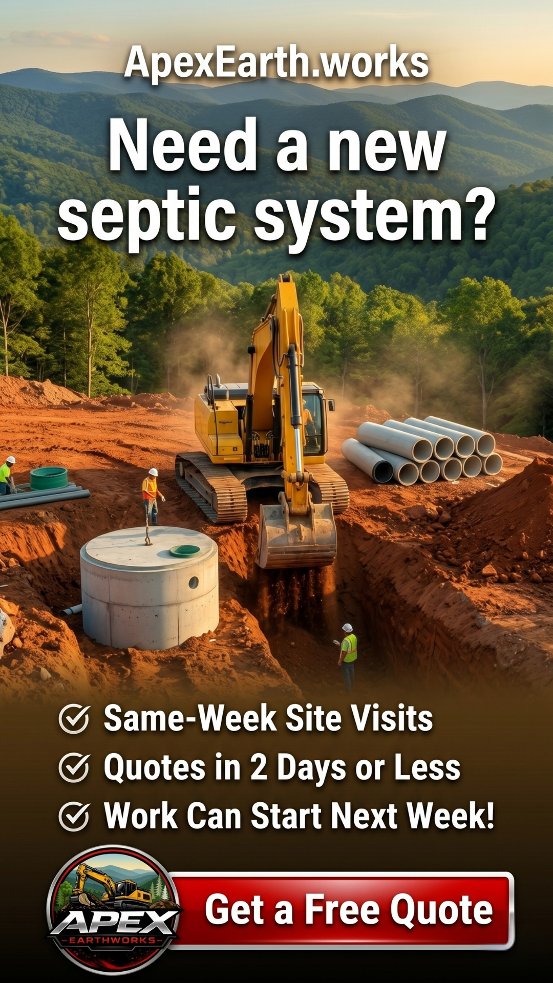 APEX Earthworks Facebook ad from Jun 16, 2026