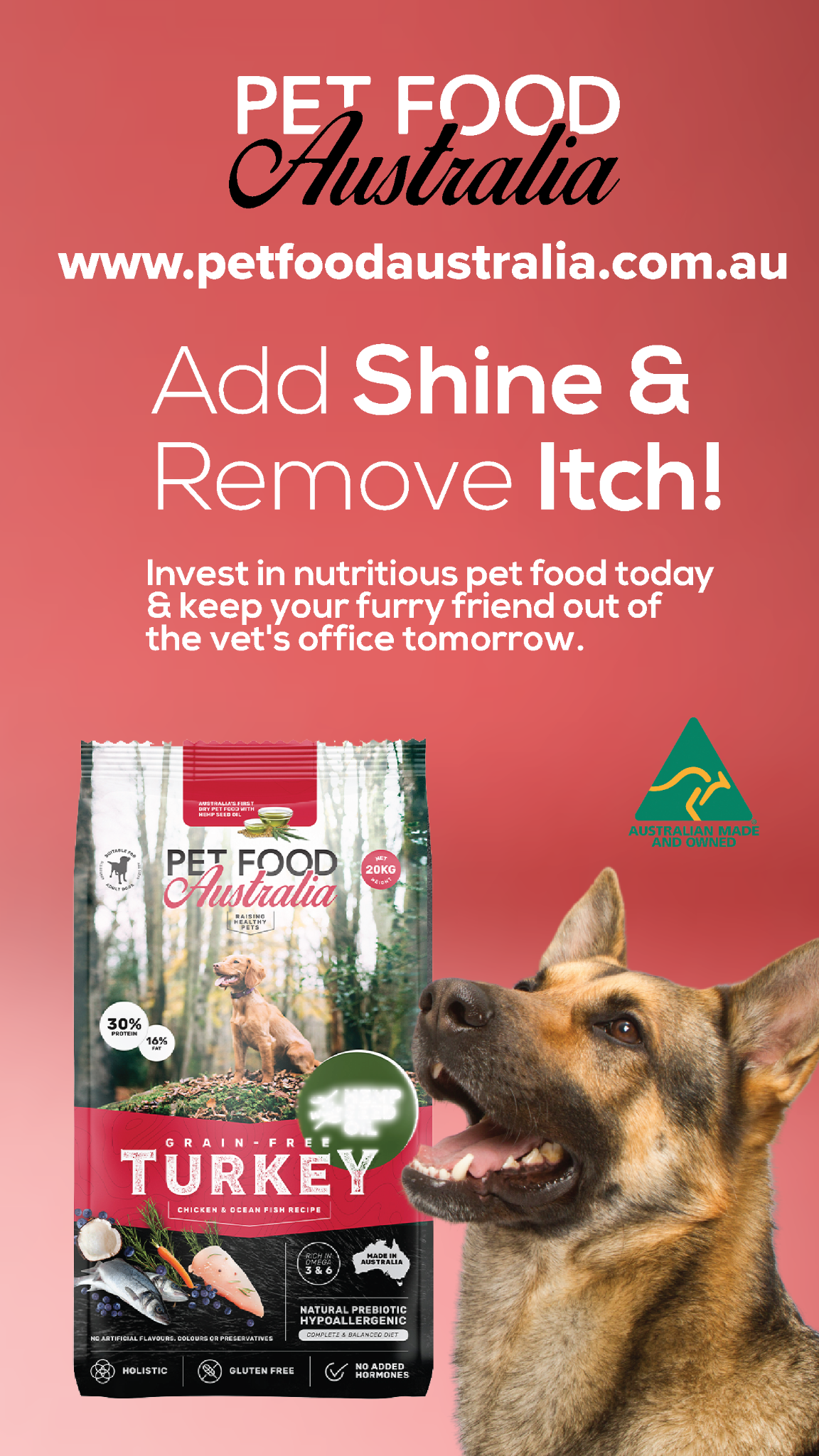 Lee Amiti - Pet Food Australia Founder Facebook ad: Superfood with REAL meat and NO Fillers!