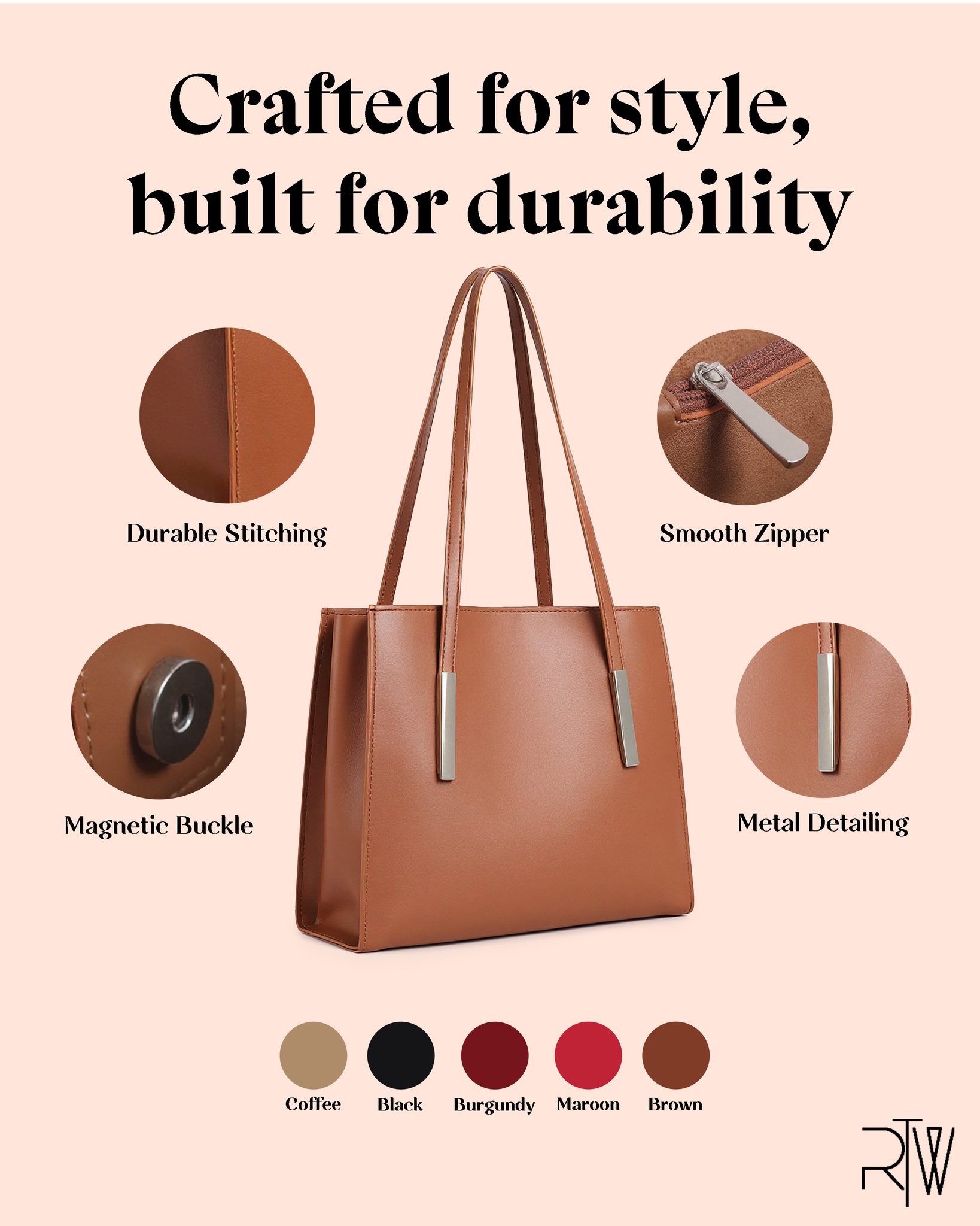 RTW Facebook ad: Luxury look, practical design, a bag that works…