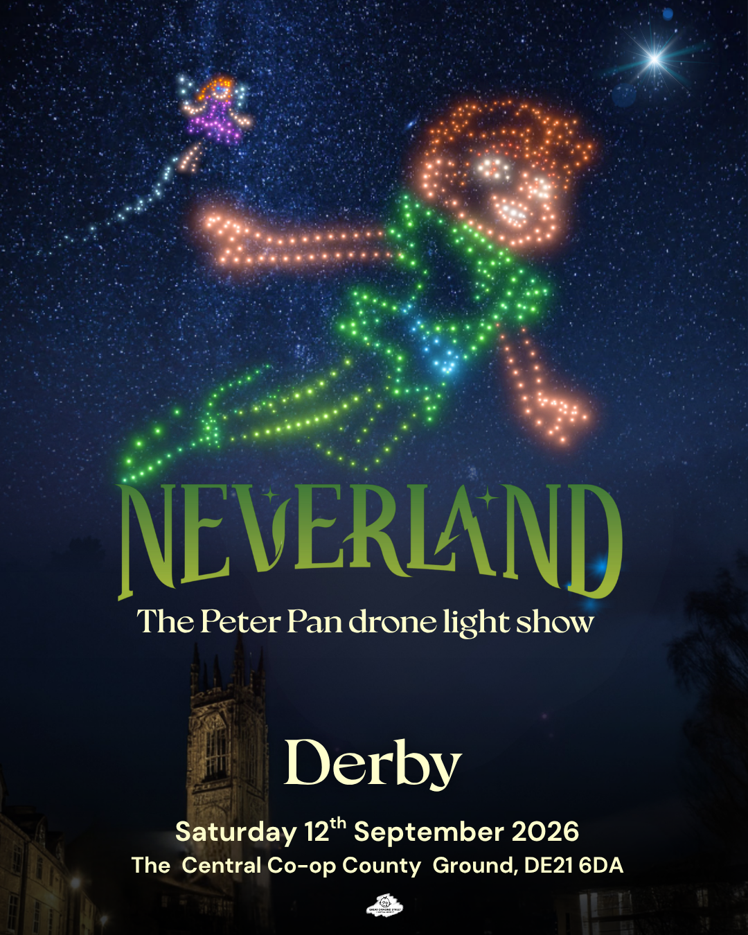 Neverland Drone Show Facebook ad: Tickets on sale now!