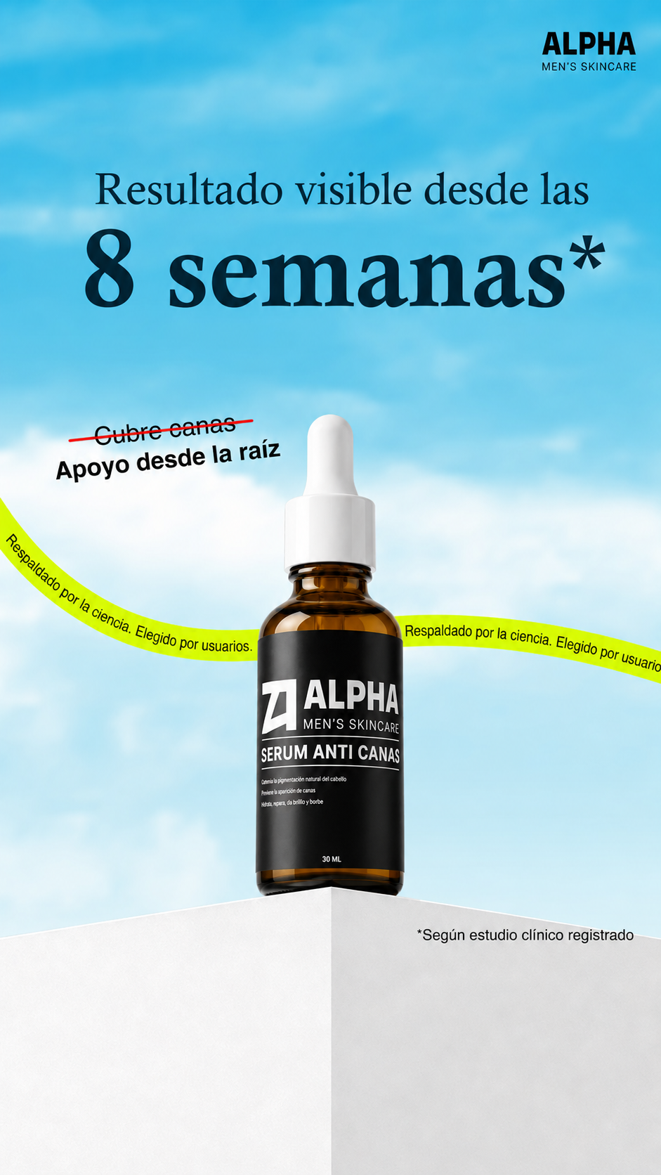 Alpha For Men Facebook ad: Promo de Lanzamiento